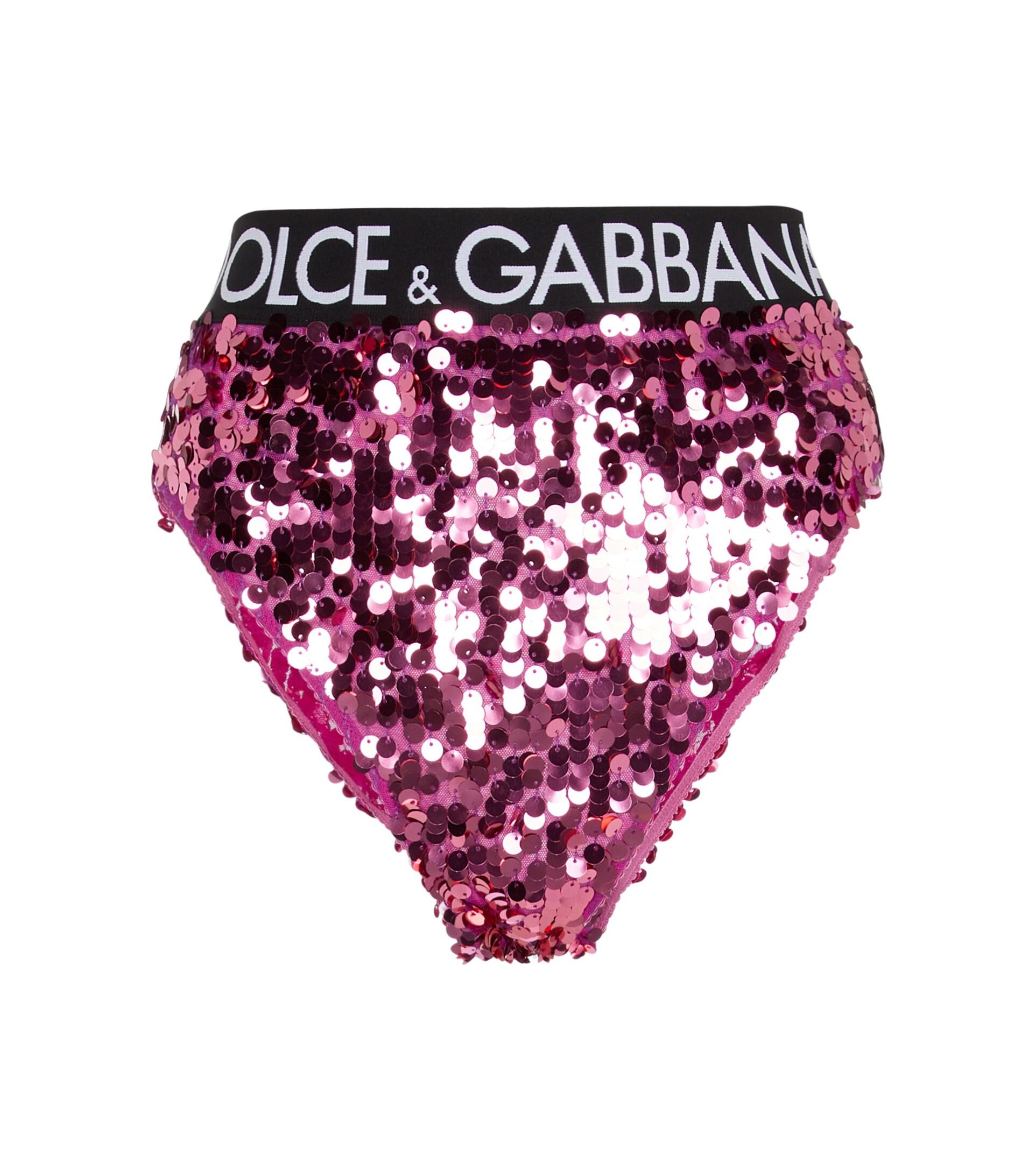 Dolce & Gabbana Sequined Briefs in Pink | Lyst