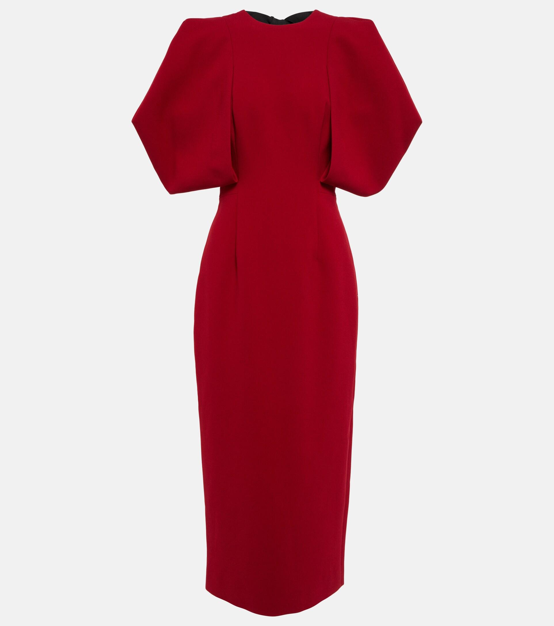 ROKSANDA Calita Crepe Midi Dress in Red | Lyst
