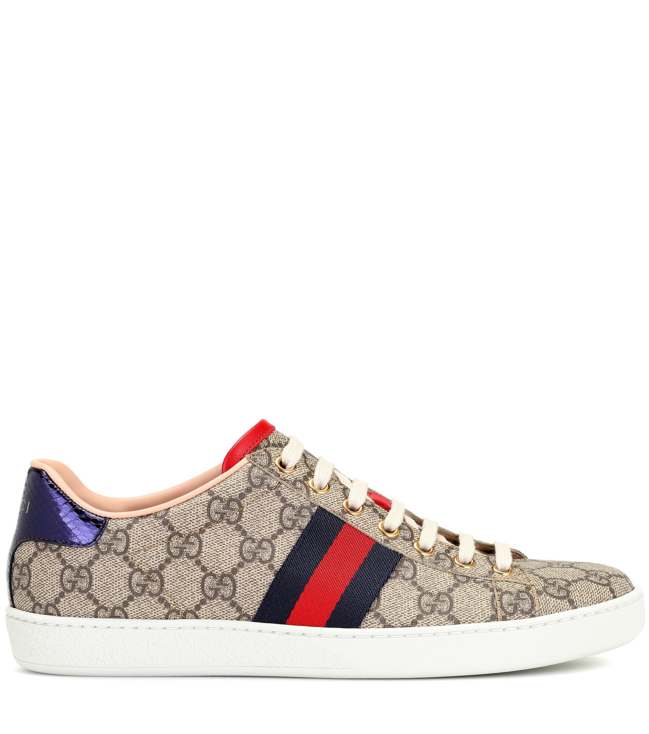Gucci Canvas Ace GG Supreme Sneakers in Beige (Natural) - Lyst