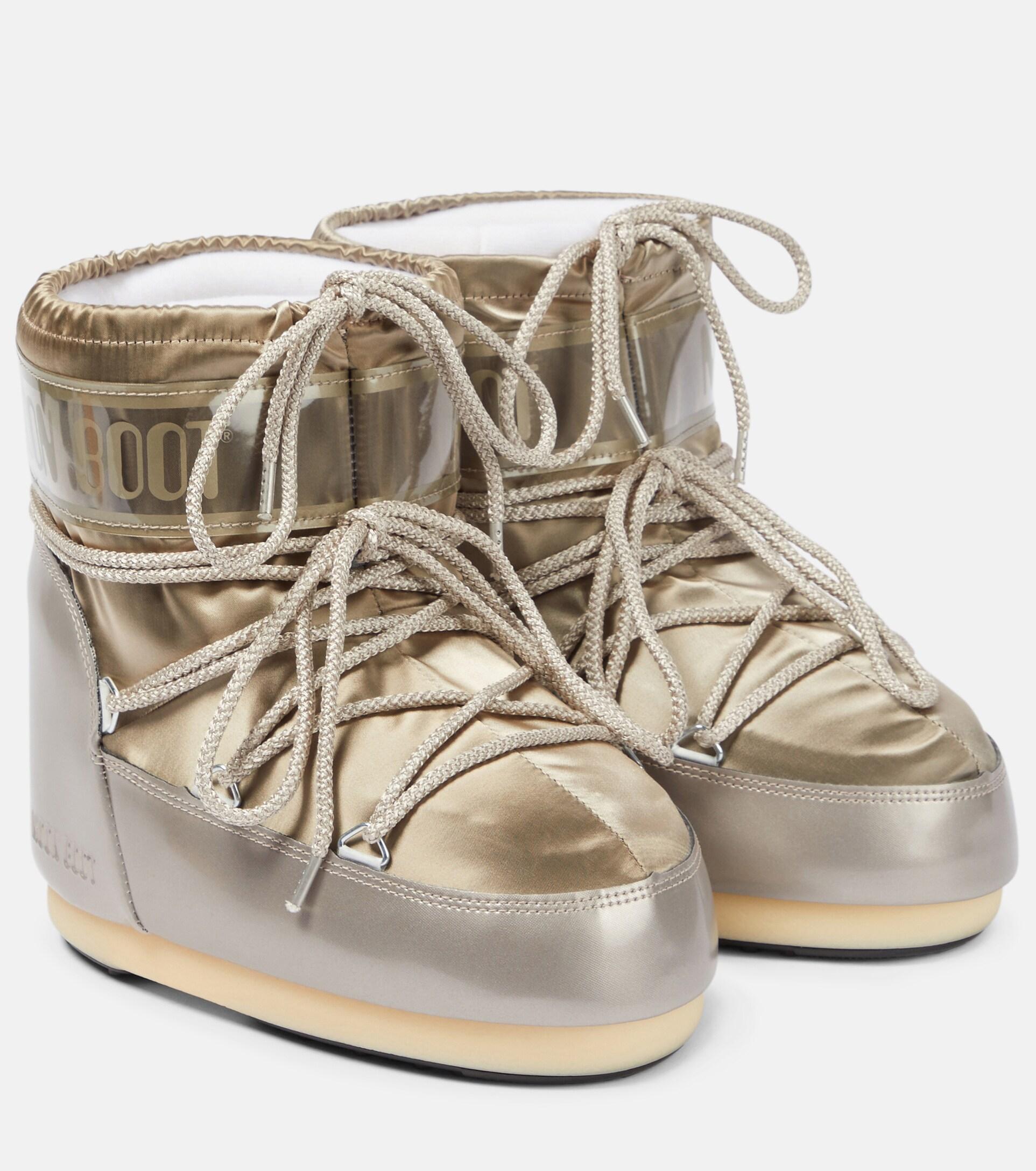 Moon Boot Icon Low Snow Boots in Natural | Lyst