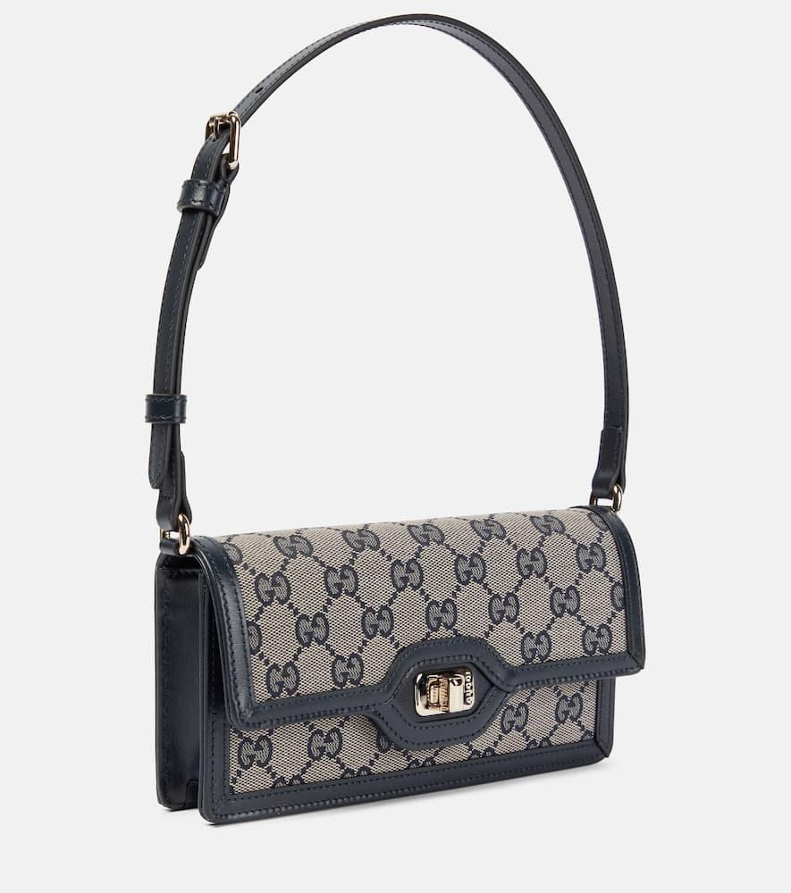 Gucci Luce Mini Gg Canvas Shoulder Bag in Gray | Lyst
