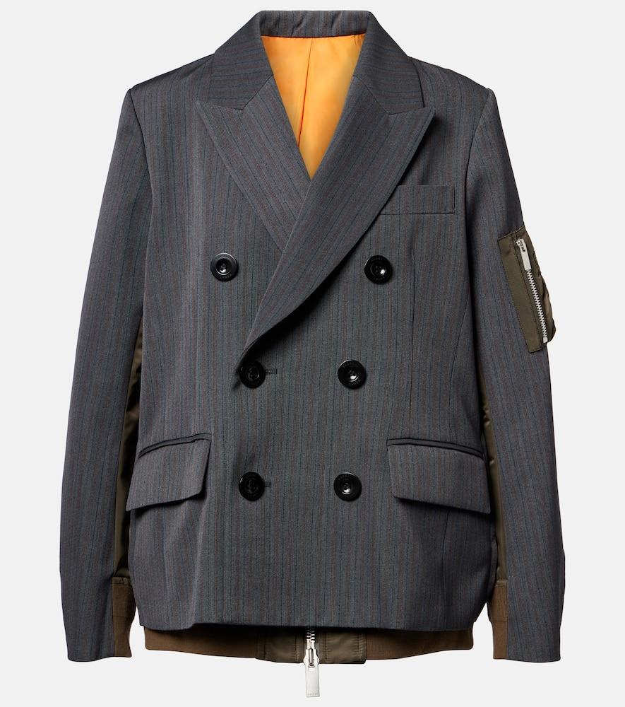 ジャケット・アウター Sacai gray panel tailored jacket 22aw ジャケット・アウター Sacai gray panel tailored jacket 22aw
