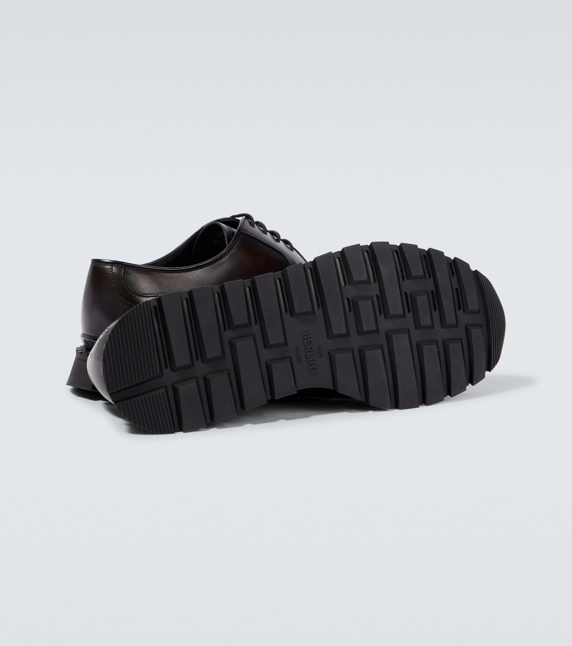 Berluti Men's Fast Track Scritto Leather Derby Sneakers - Bergdorf Goodman