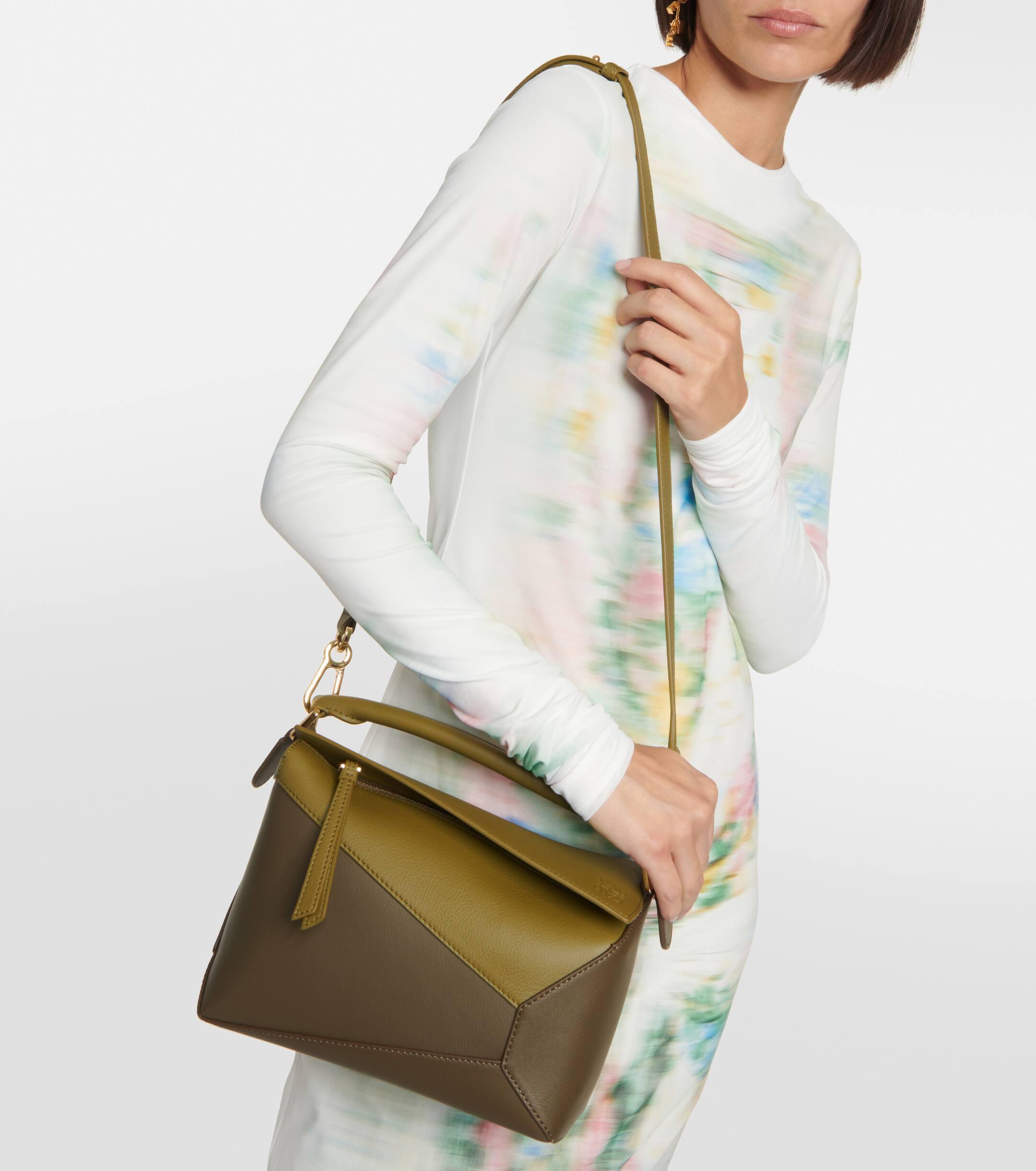 Loewe Puzzle Edge Small Leather Shoulder Bag in Metallic Lyst UK