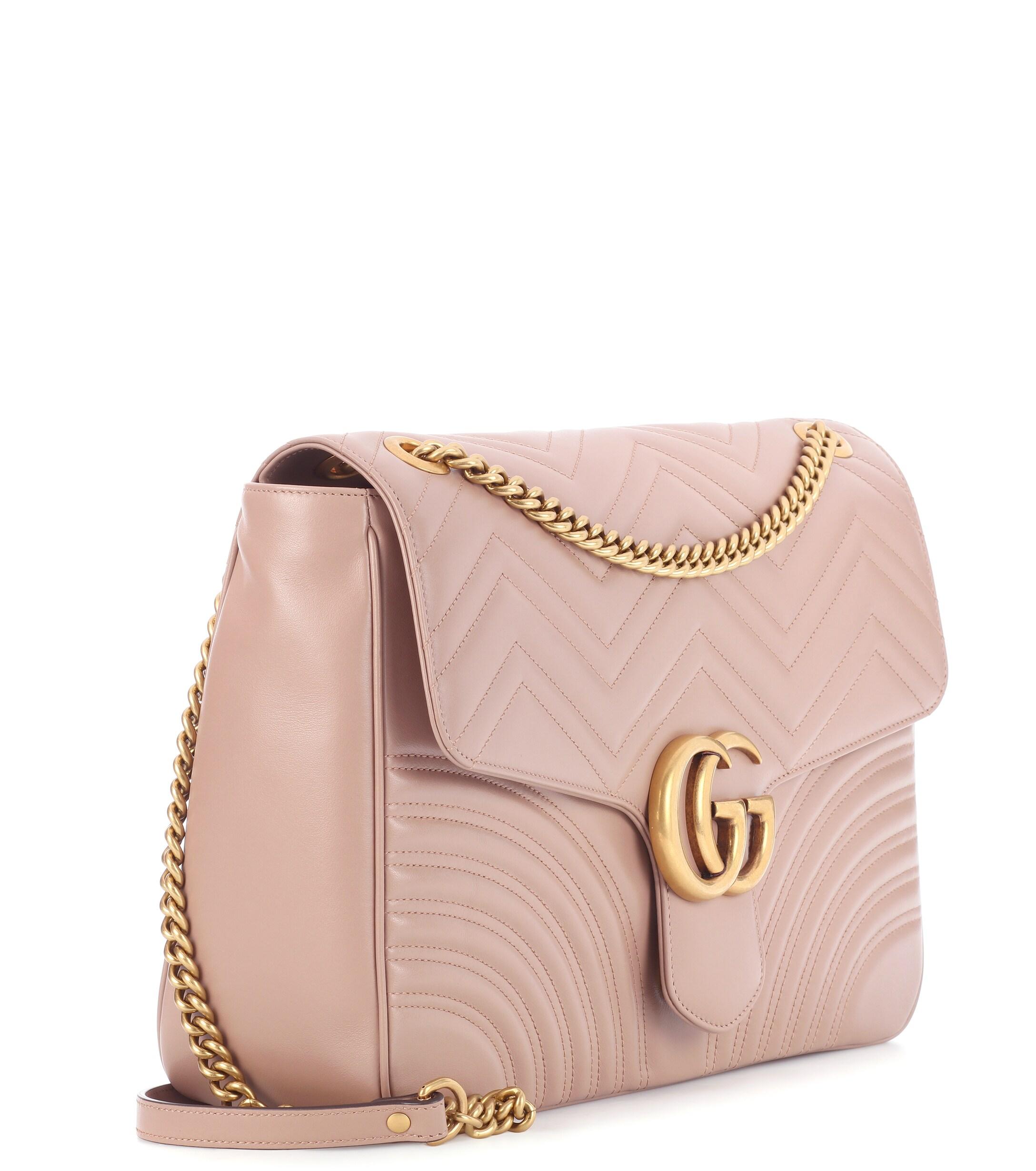 Gucci GG Marmont Large Shoulder Bag in Pink | Lyst