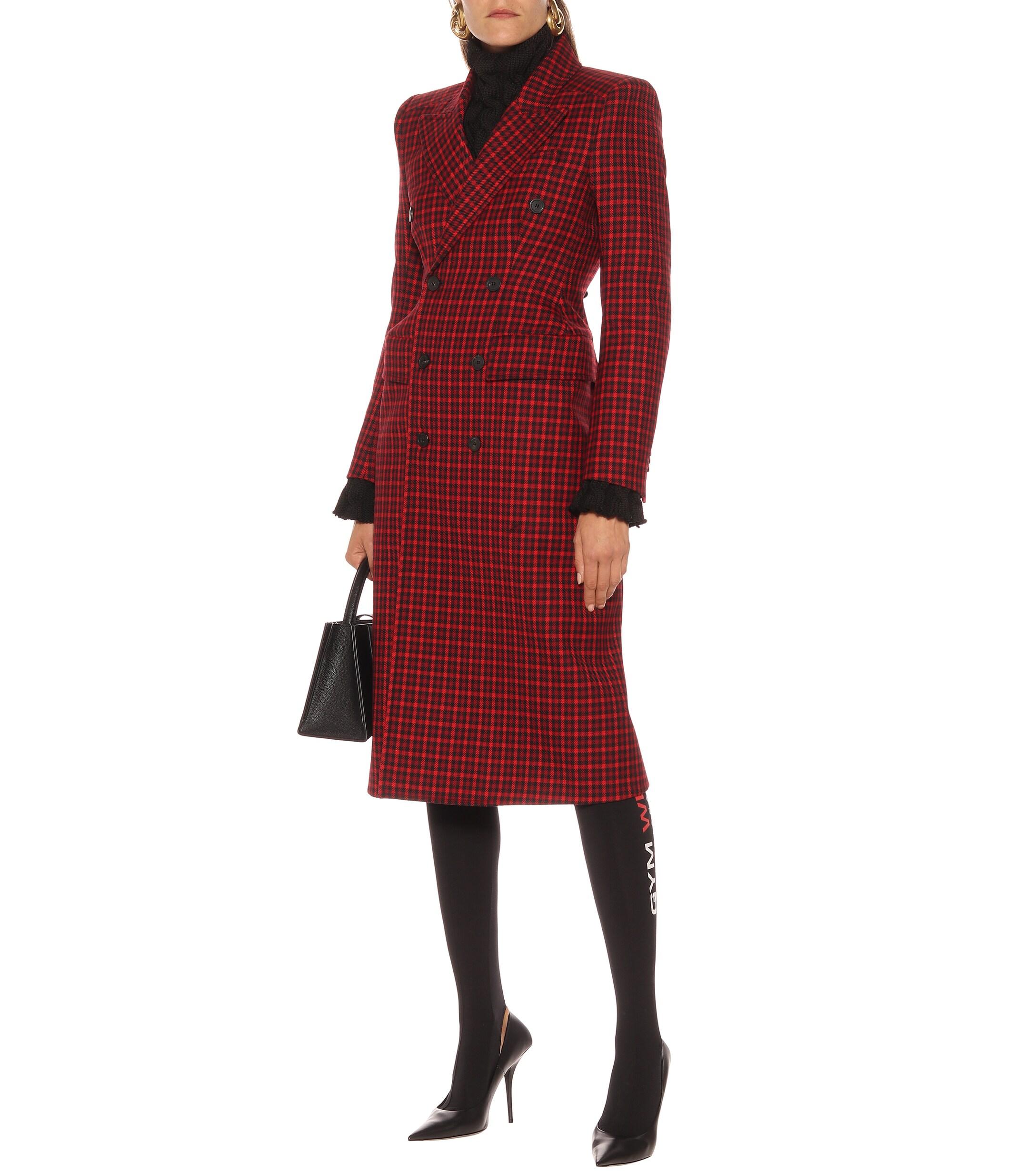 red balenciaga coat