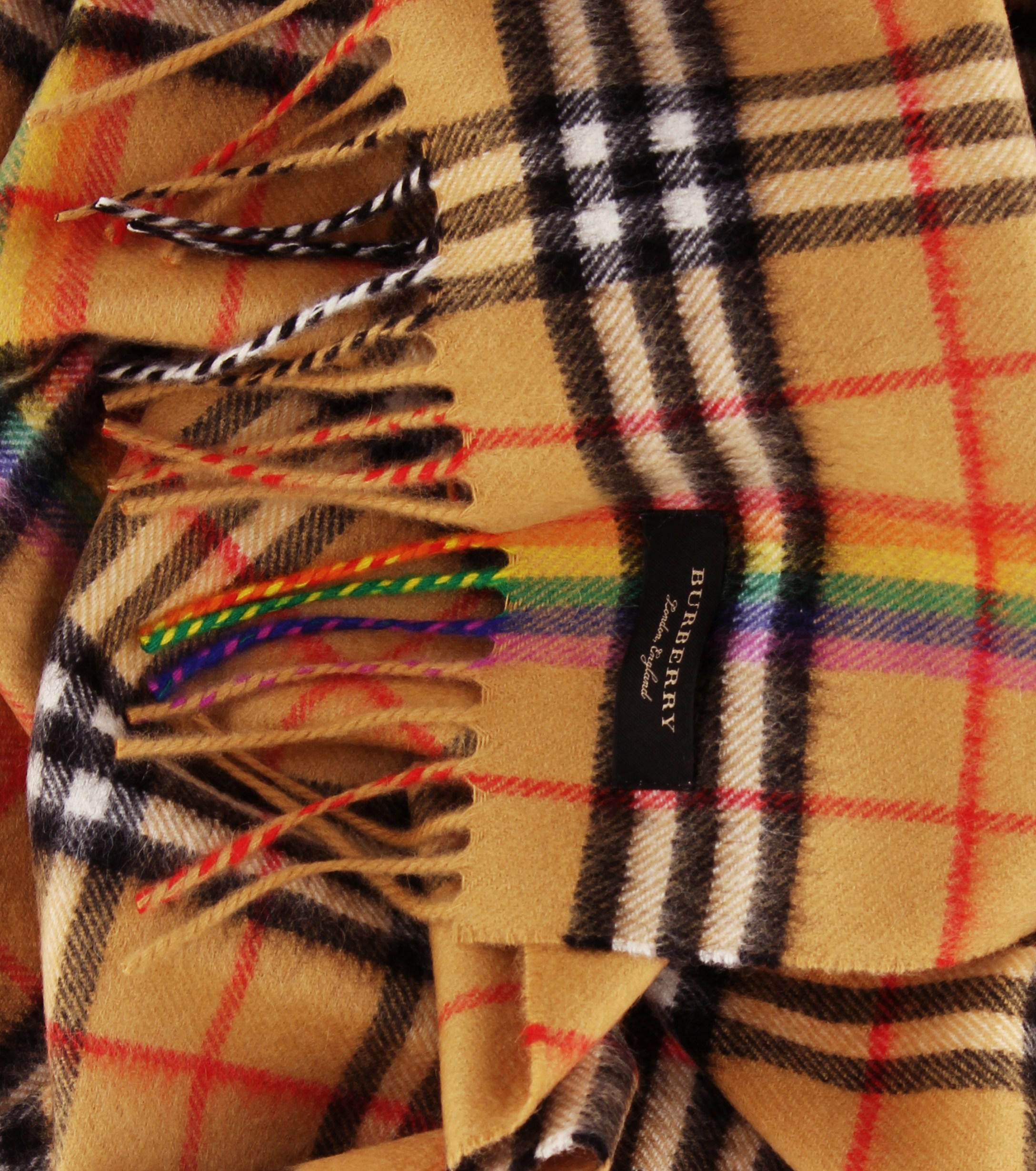 burberry scarf with rainbow