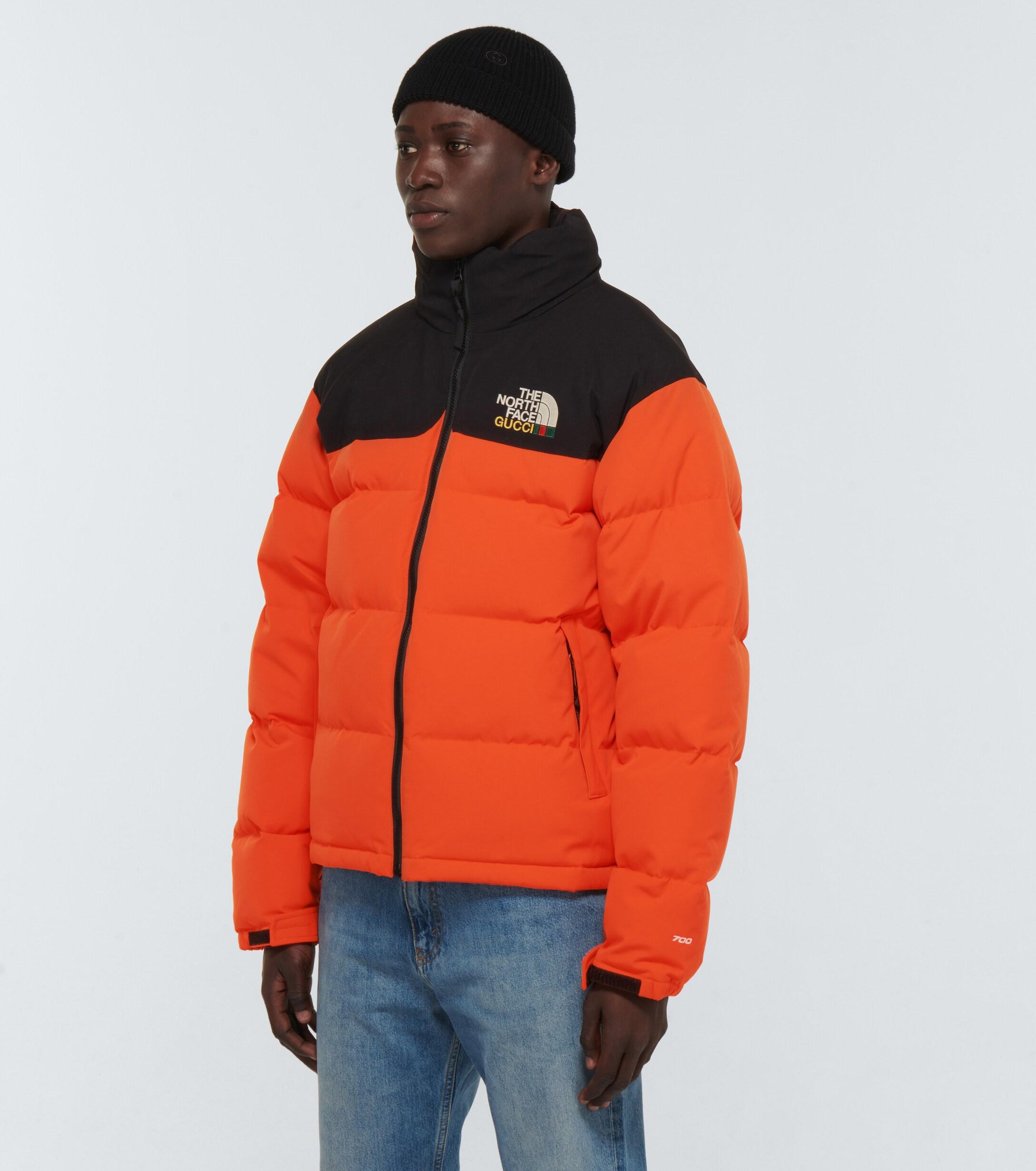 Gucci The North Face X Down Jacket in Orange for Men | Lyst UK