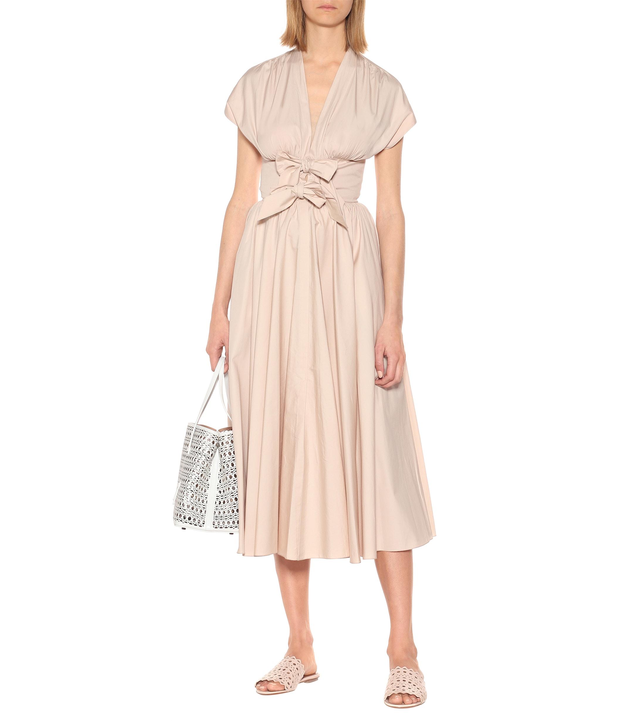 alaia cotton poplin dress
