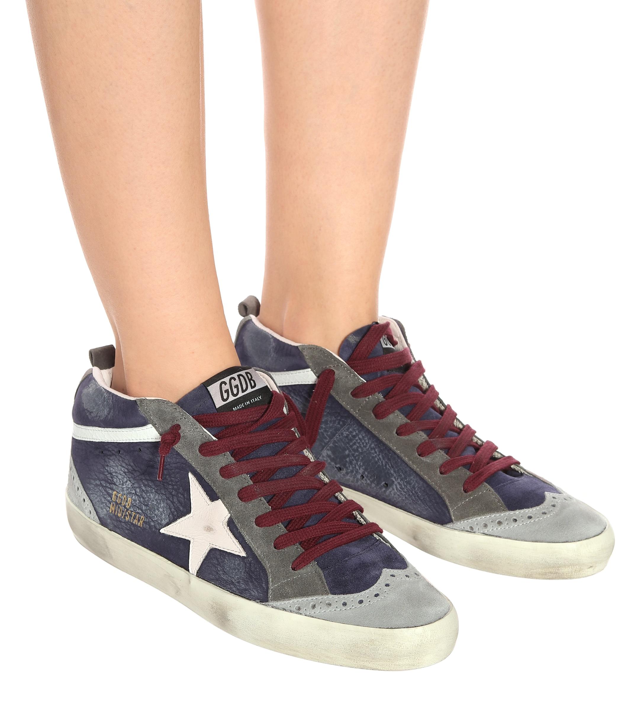 Golden Goose Deluxe Brand Goose Mid Star Suede Sneakers in Blue Lyst