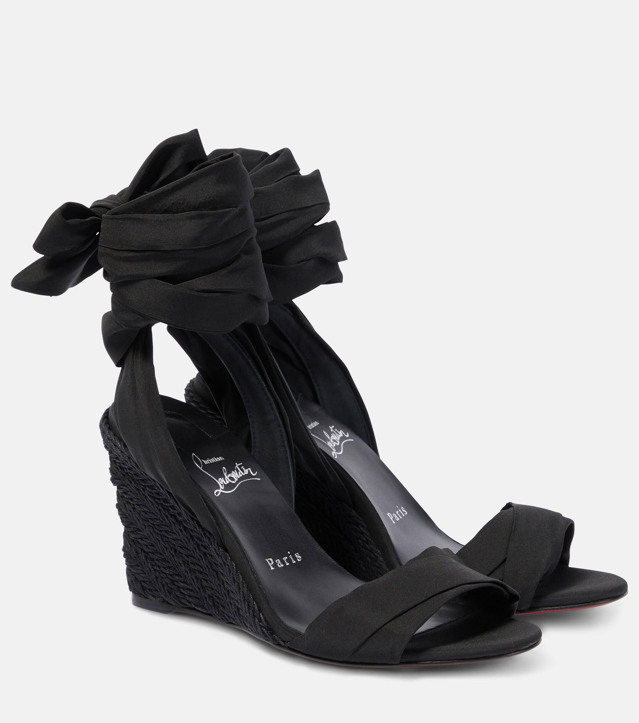 Christian louboutin black wedges hotsell