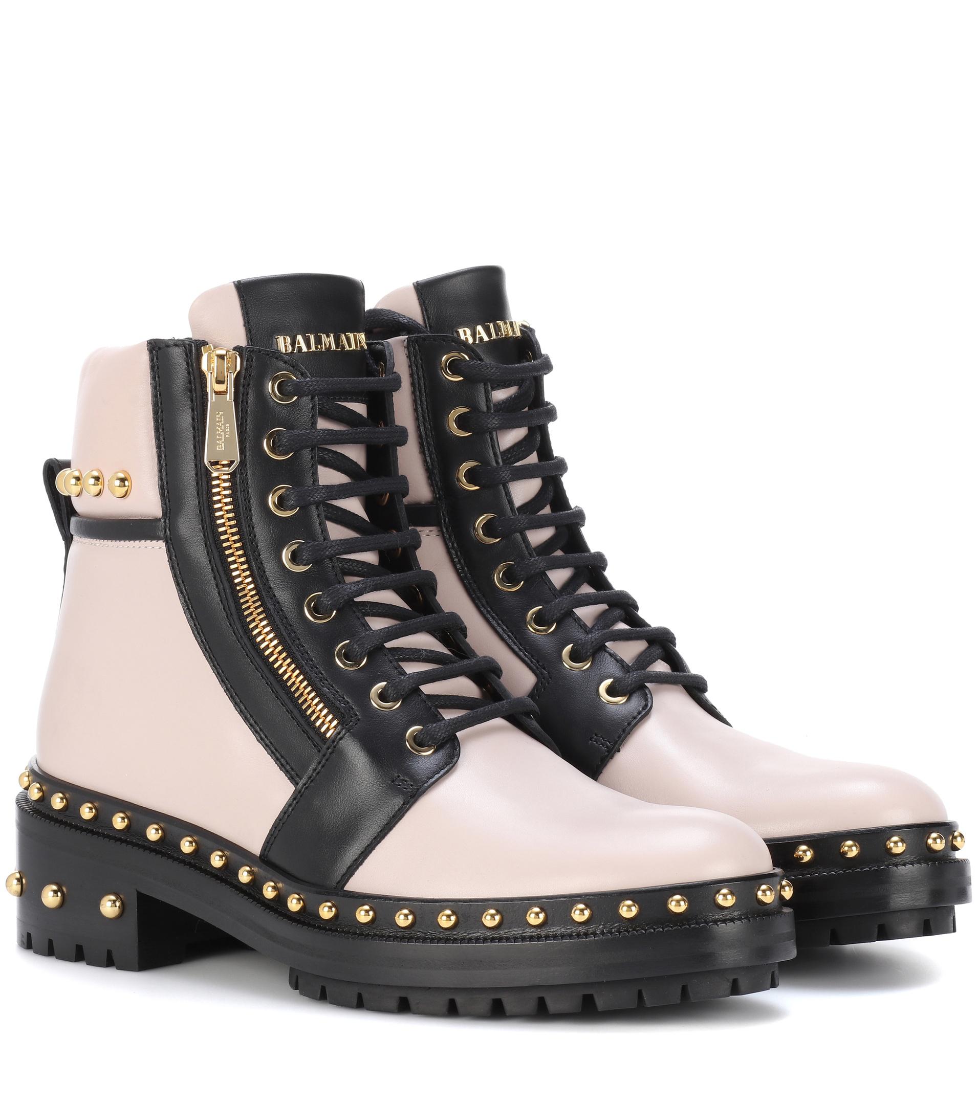 balmain boots pink