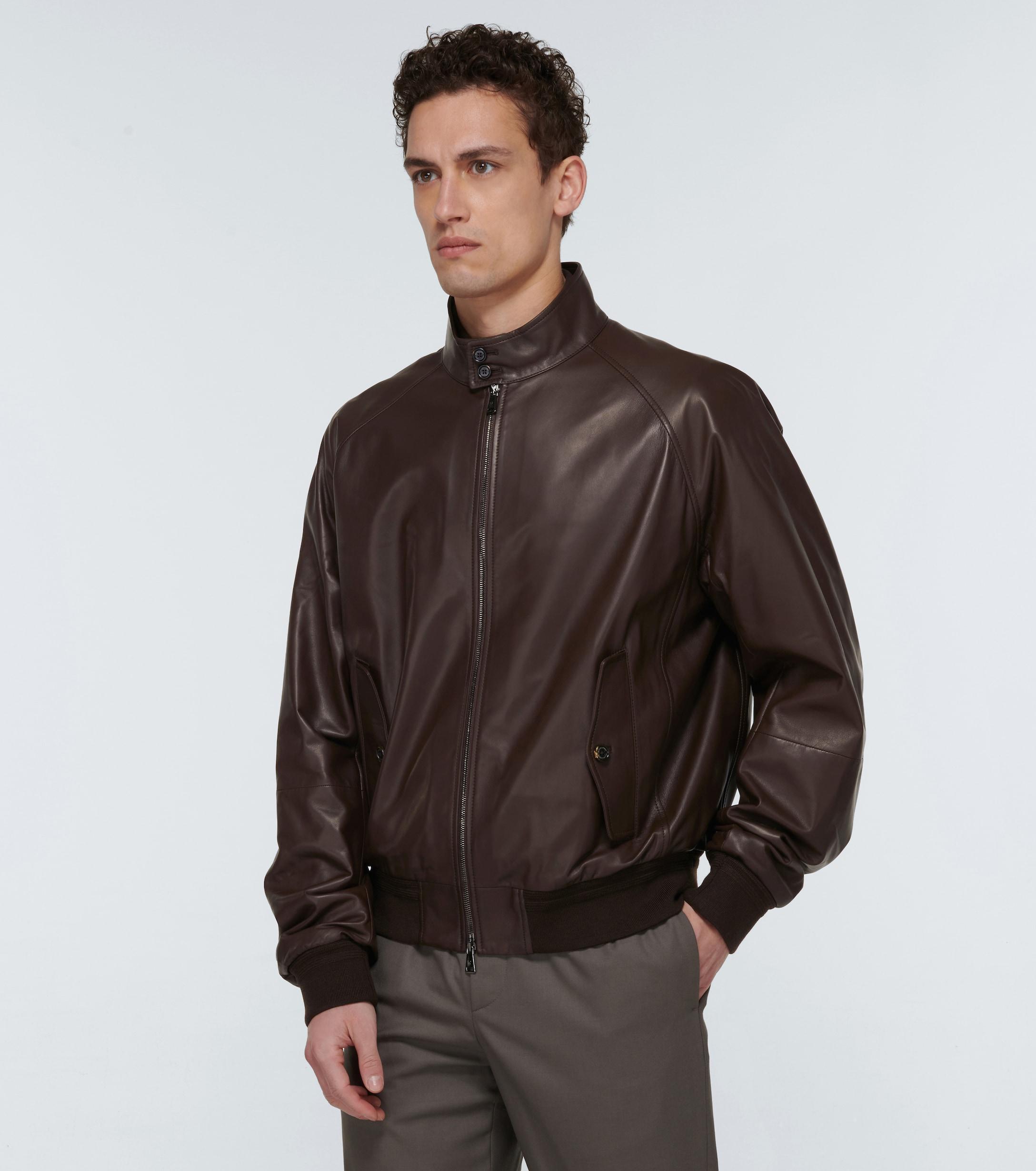 Ralph Lauren Purple Label Torrence Barracuda Leather Jacket in Brown for  Men | Lyst Canada