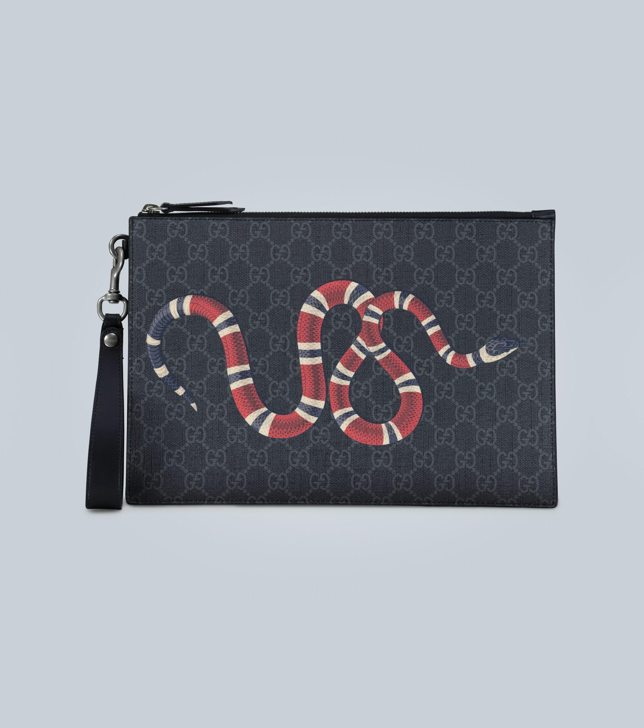 Gucci GG Supreme Kingsnake Boston Bag