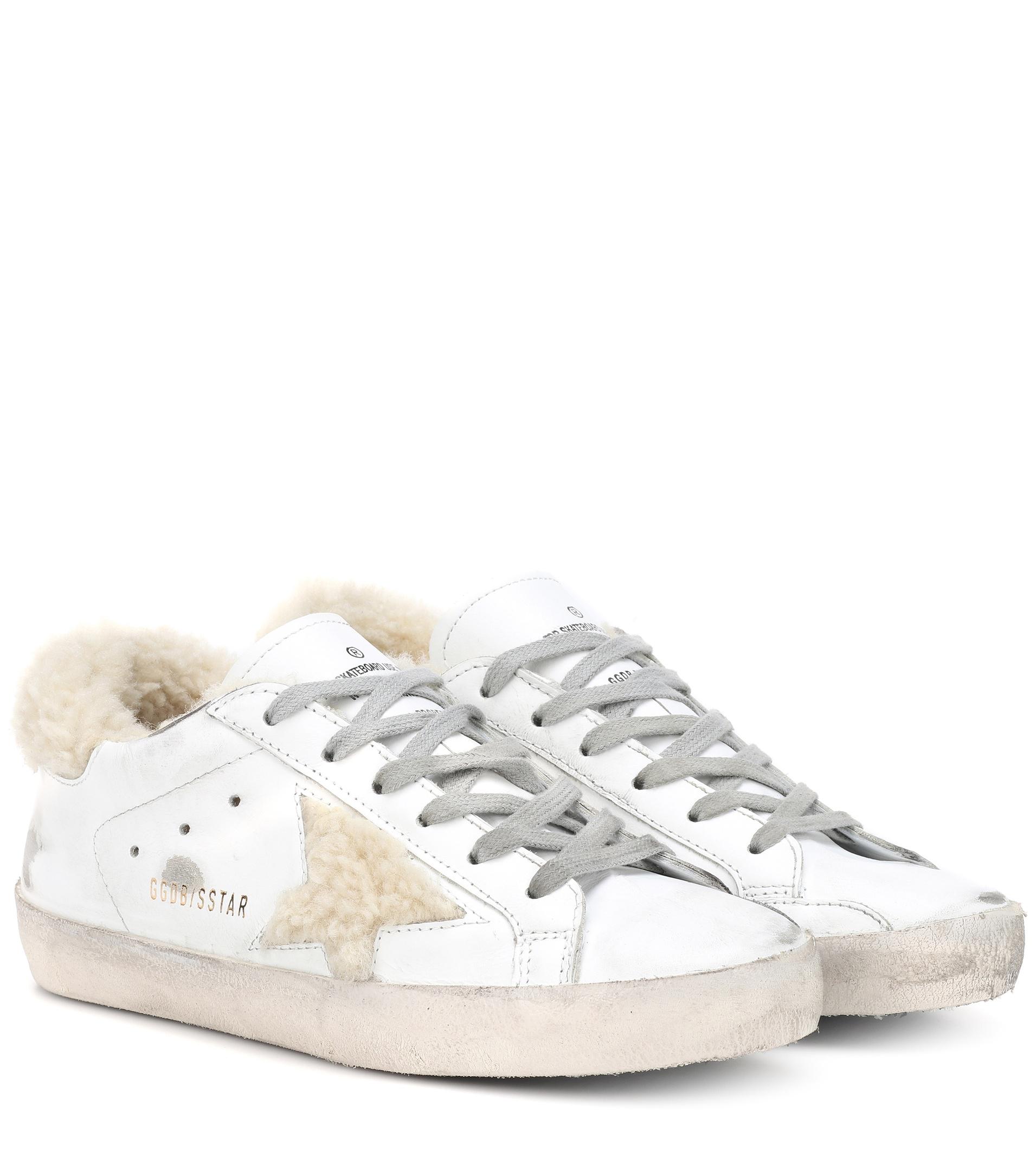 golden goose superstar shearling