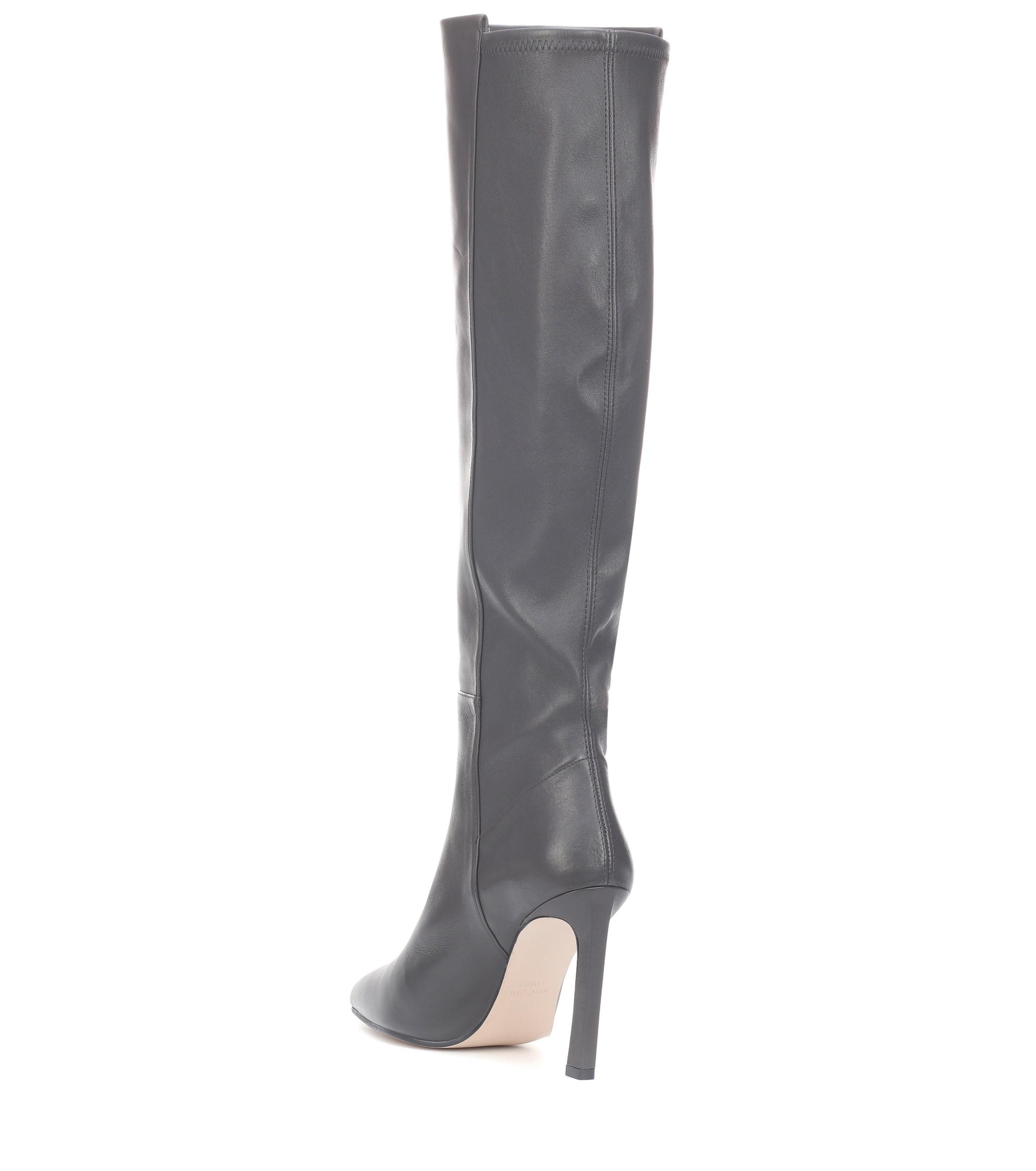 stuart weitzman light grey boots