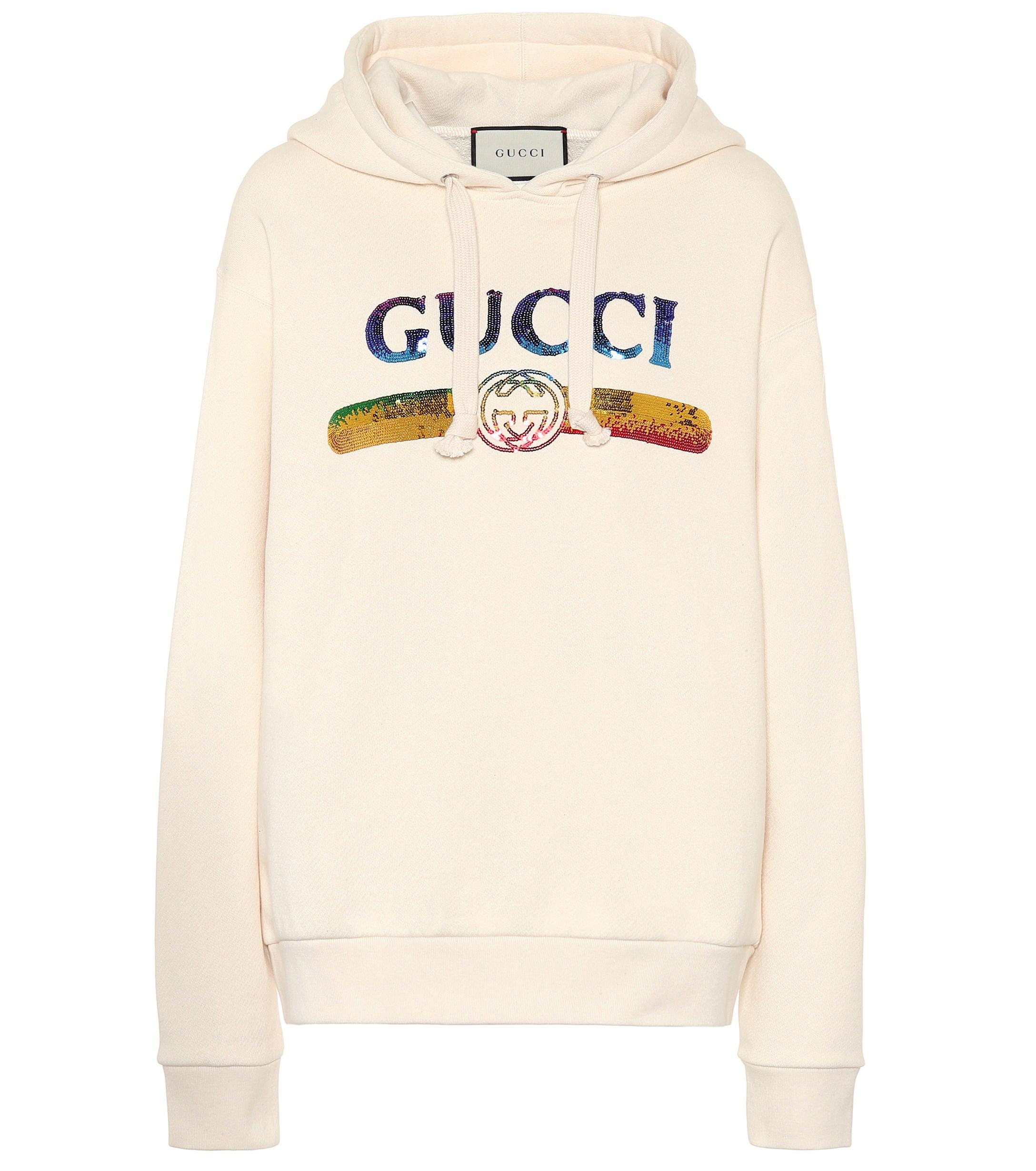 gucci sequin logo hoodie