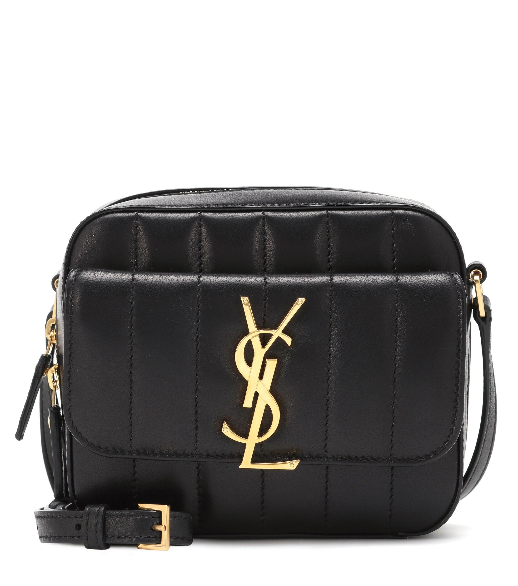 Saint Laurent Mini Vicky Leather Shoulder Bag in Nero (Black) - Lyst