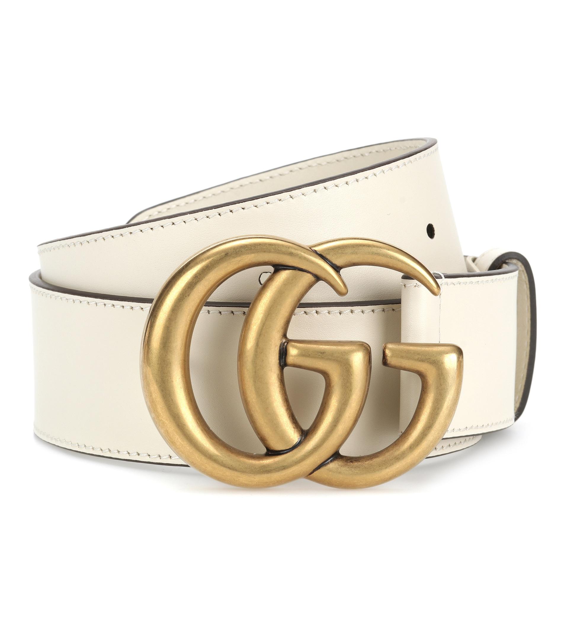 gucci leather belt bag white
