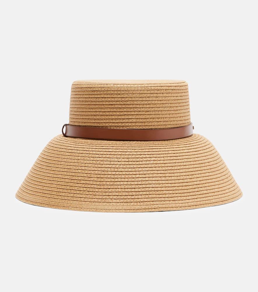 Max Mara Woven Bucket Hat in Natural | Lyst