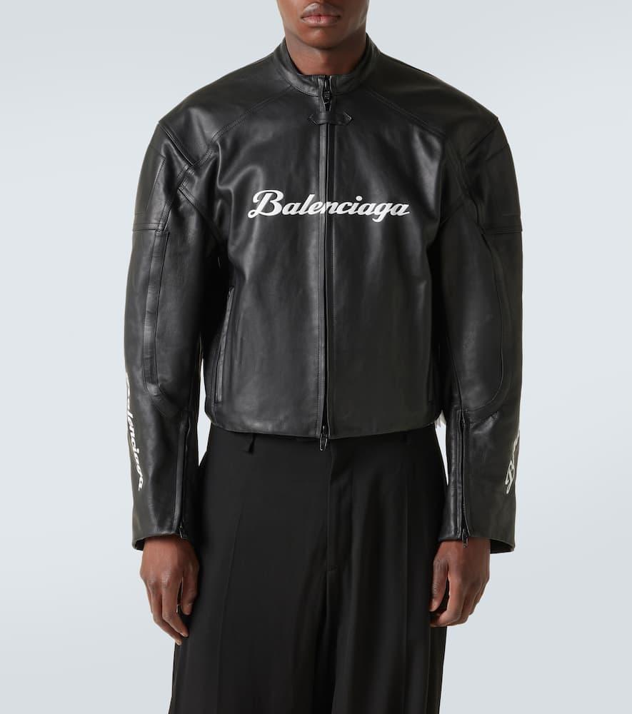 バレンシアガ ランボルギーニ レザージャケット Balenciaga X Automobili Lamborghini Leather Biker Jacket in Black
