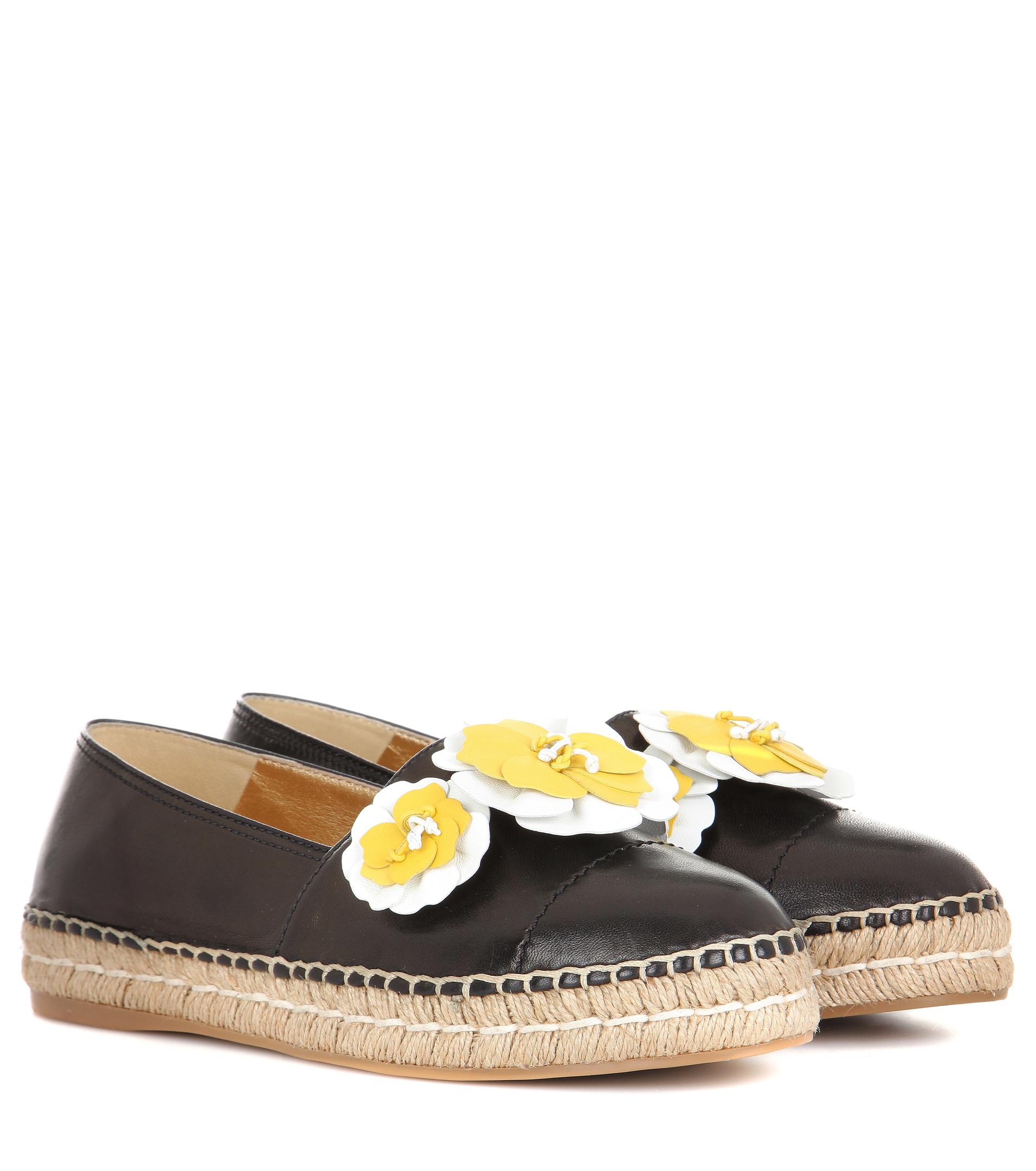 prada flat quilted leather espadrilles