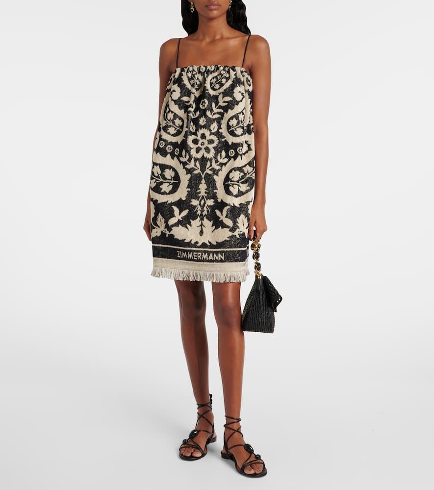 【Zimmermann】Rhiannon cotton terry minidress Zimmermann Rhiannon Cotton Terry Minidress in Black | Lyst