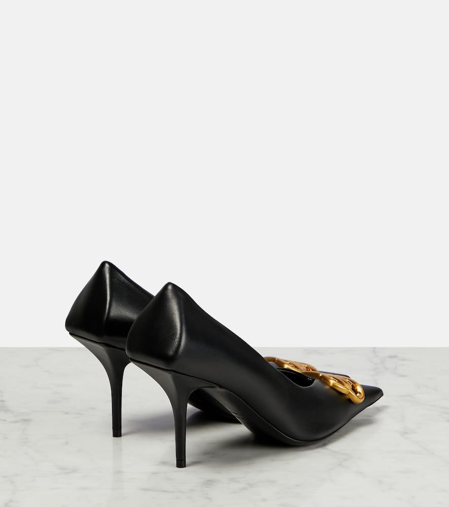 BALENCIAGA*スクエアナイフ BB スリングバックパンプス ブラック BALENCIAGA*スクエアナイフ BB スリングバックパンプス ブラック