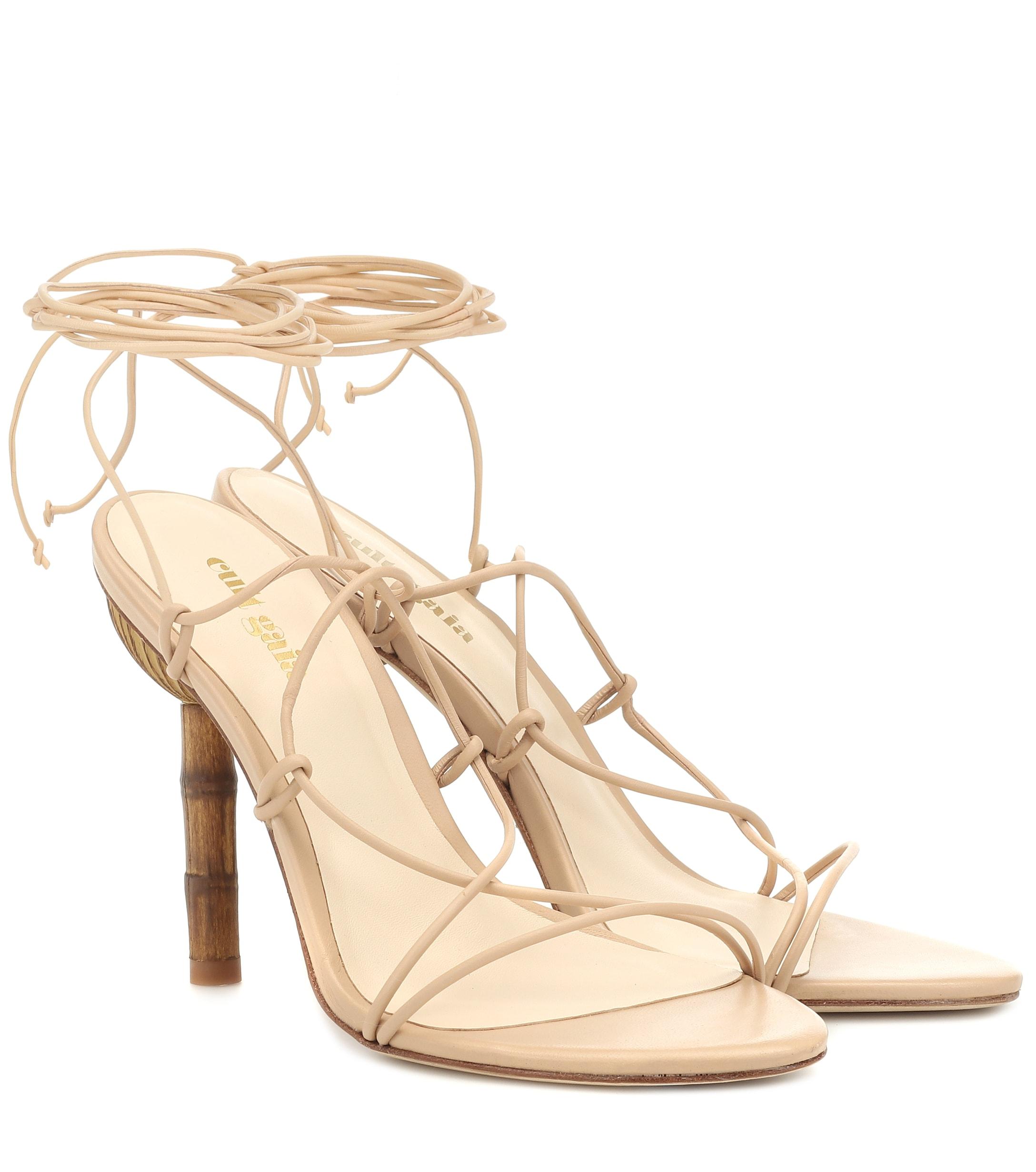 Cult Gaia Soleil Leather Sandals in Beige (Natural) Lyst