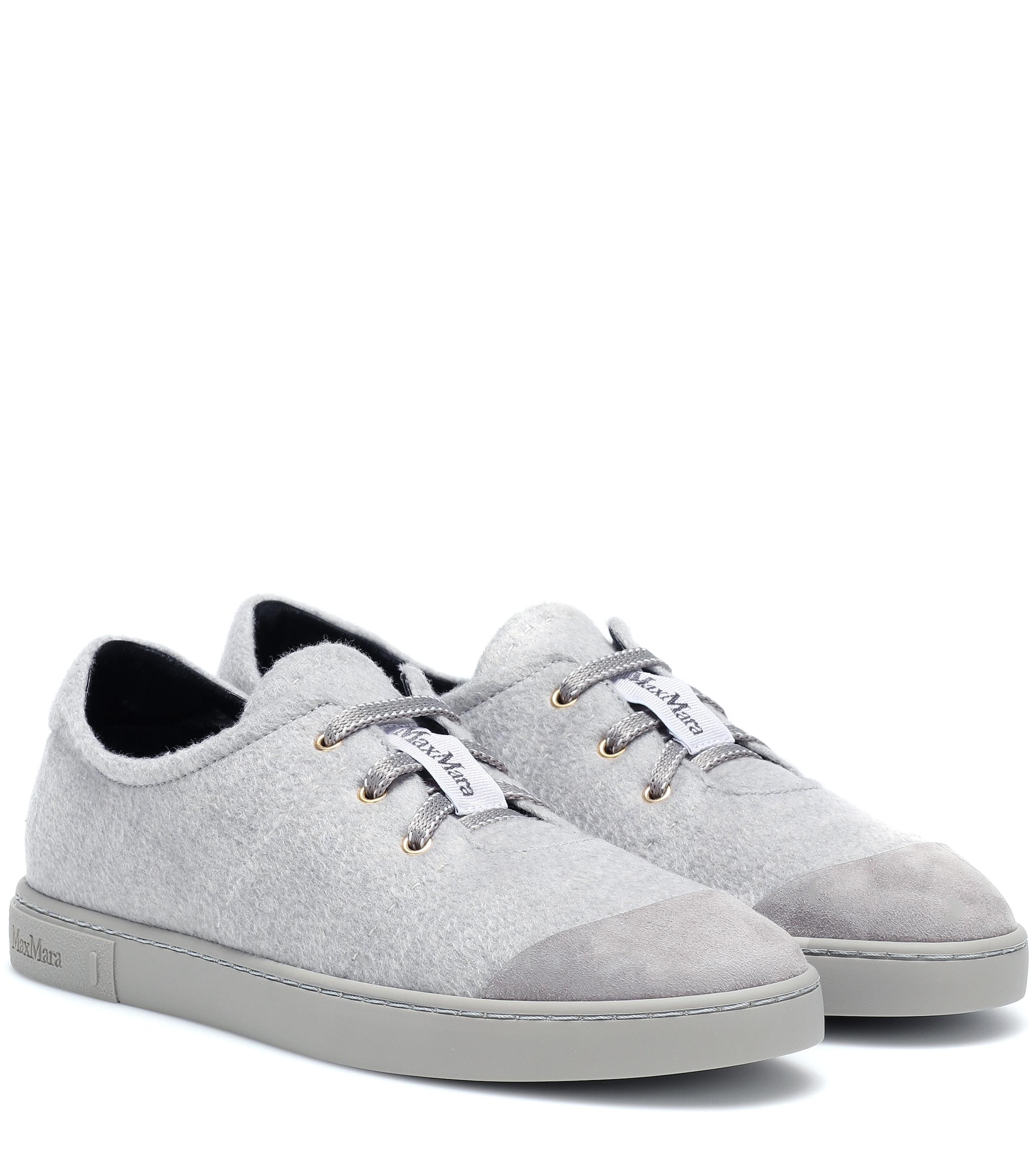 Max Mara Phil Cashmere Sneakers in Grey (Gray) - Lyst
