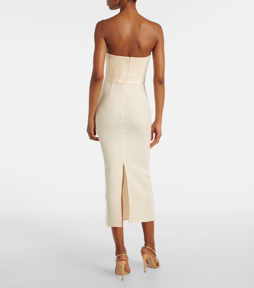 alex perry white midi dress $2400 Alex Perry Women's White Corset Maxi Midi Dress Size 20