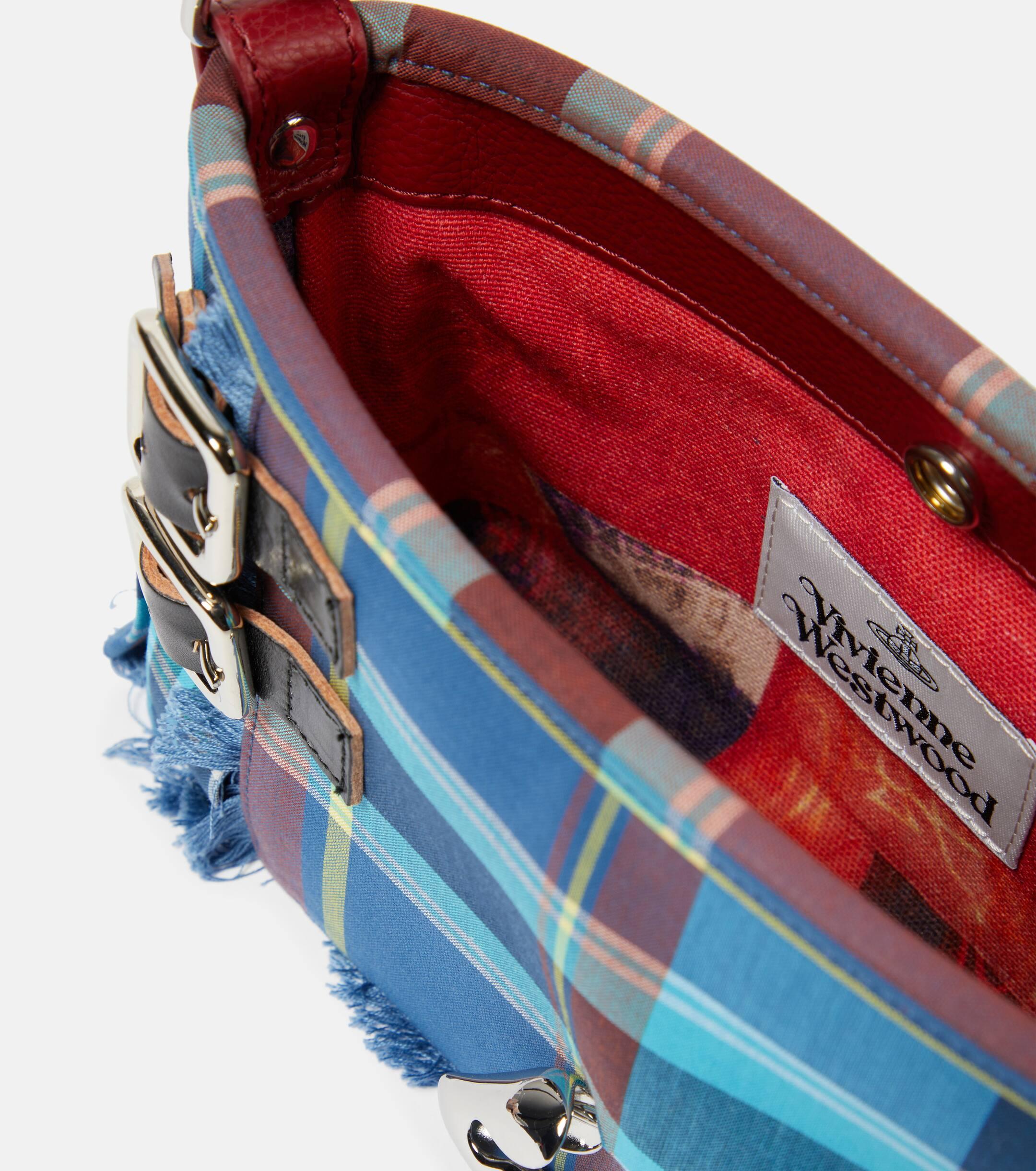 Vivienne Westwood Heather Tartan Canvas Shoulder Bag in Blue