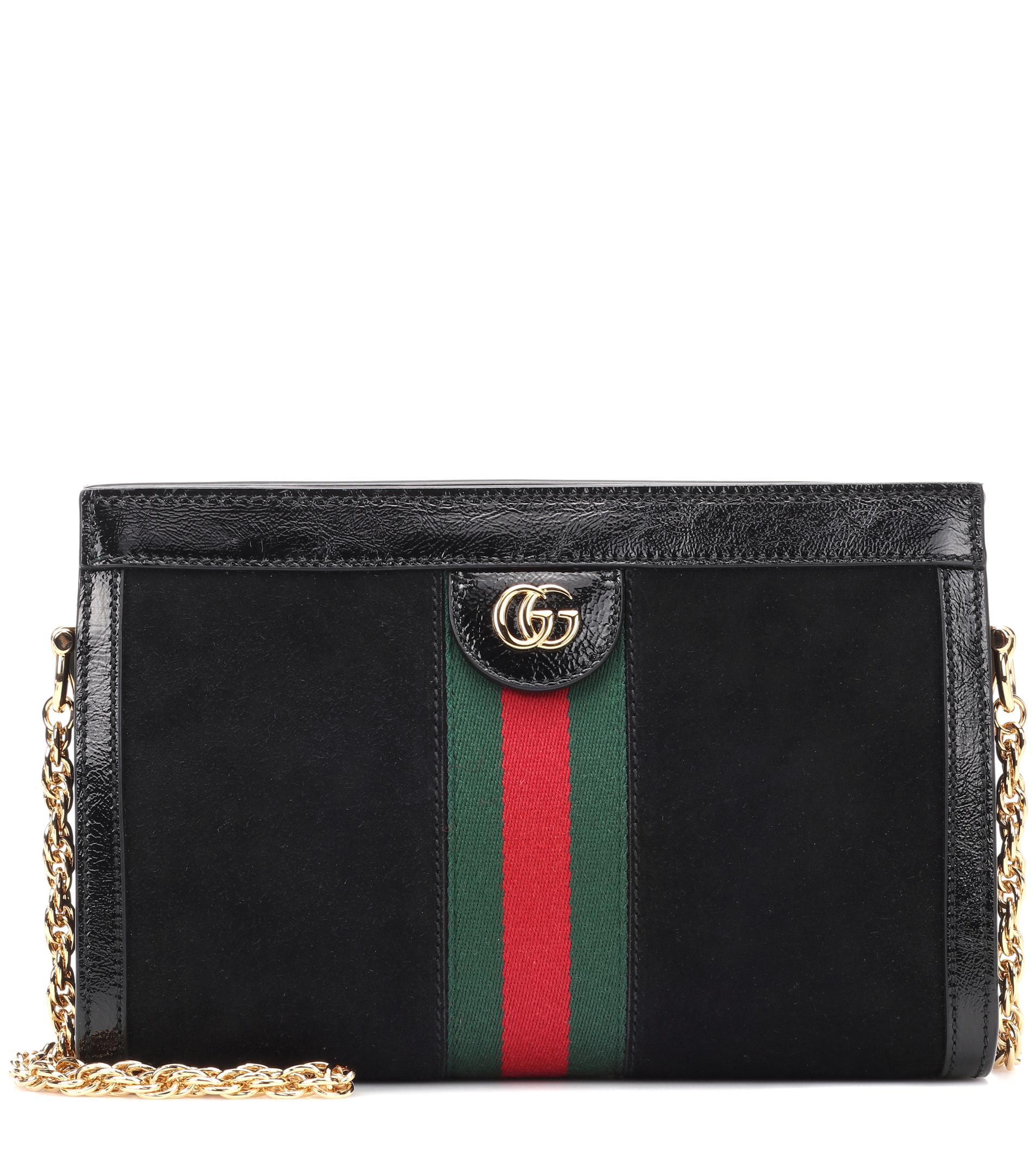 Gucci Ophidia Suede Small Shoulder Bag in Black Save 18 Lyst