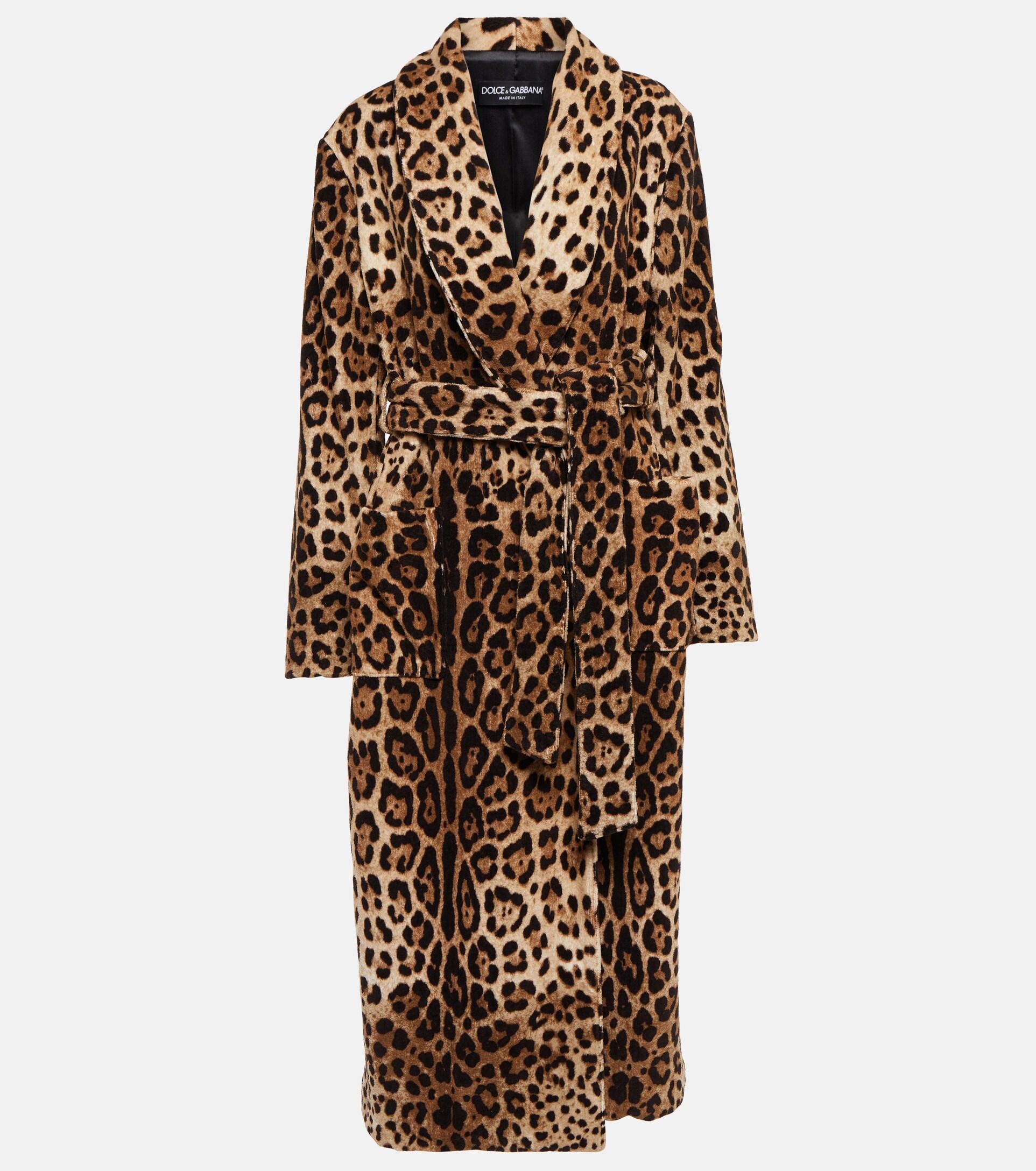 Dolce & Gabbana X Kim Leopard-print Cape Coat in Natural | Lyst