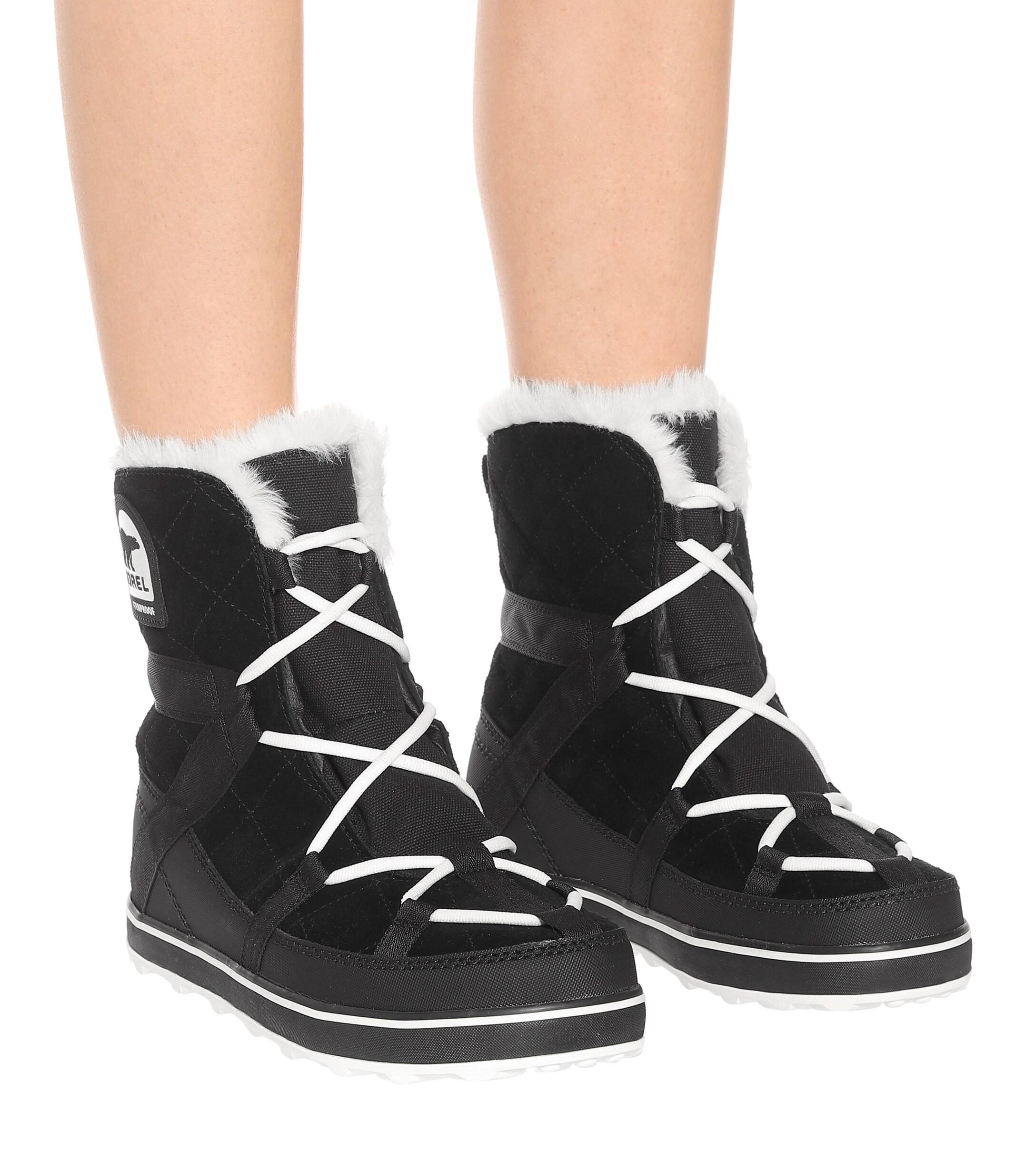 Botas Glacy Explorer Shortie Sorel de Ante de color Negro | Lyst