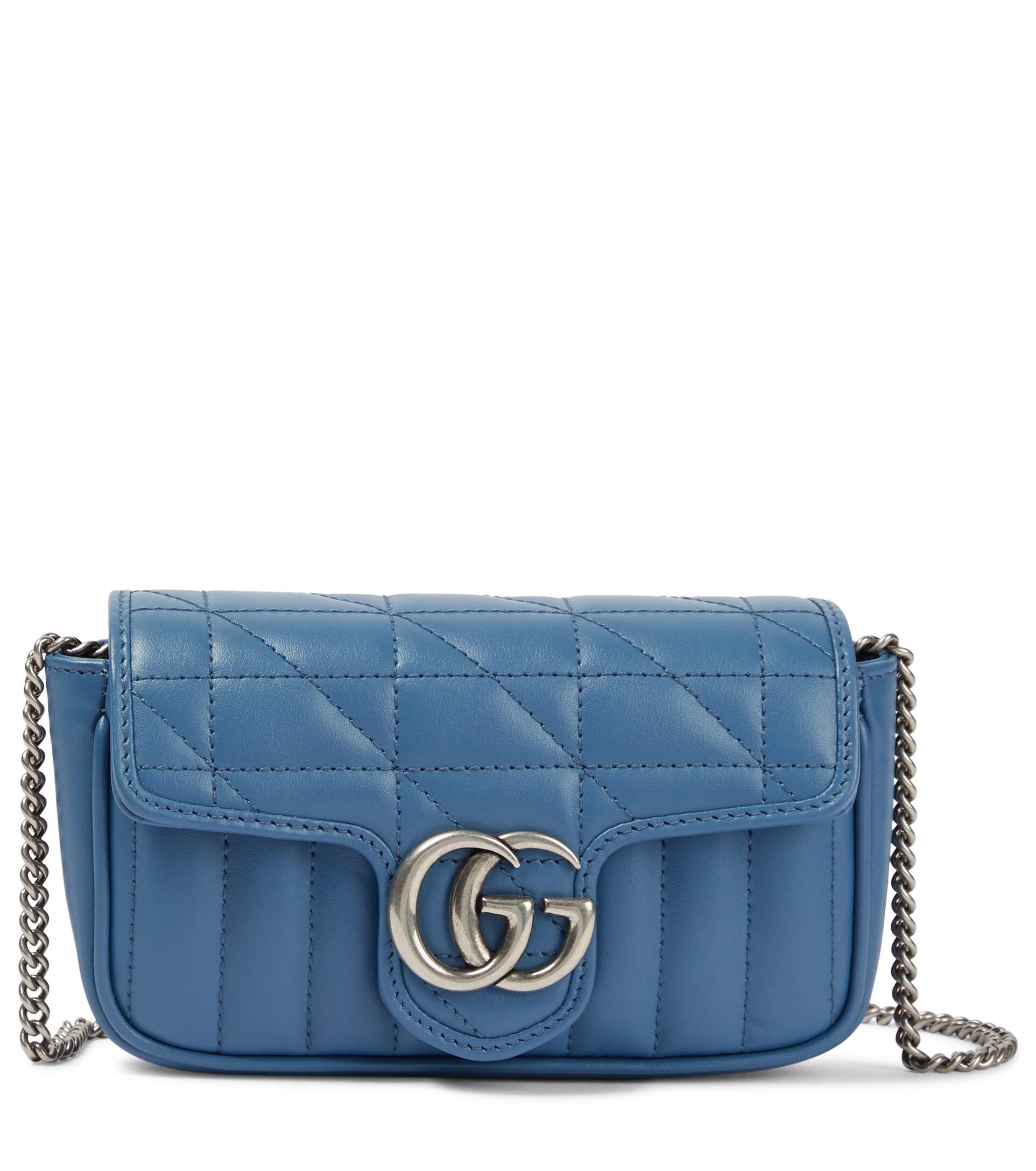 Gucci Mini GG Marmont Wallet on Chain - Pink Crossbody Bags