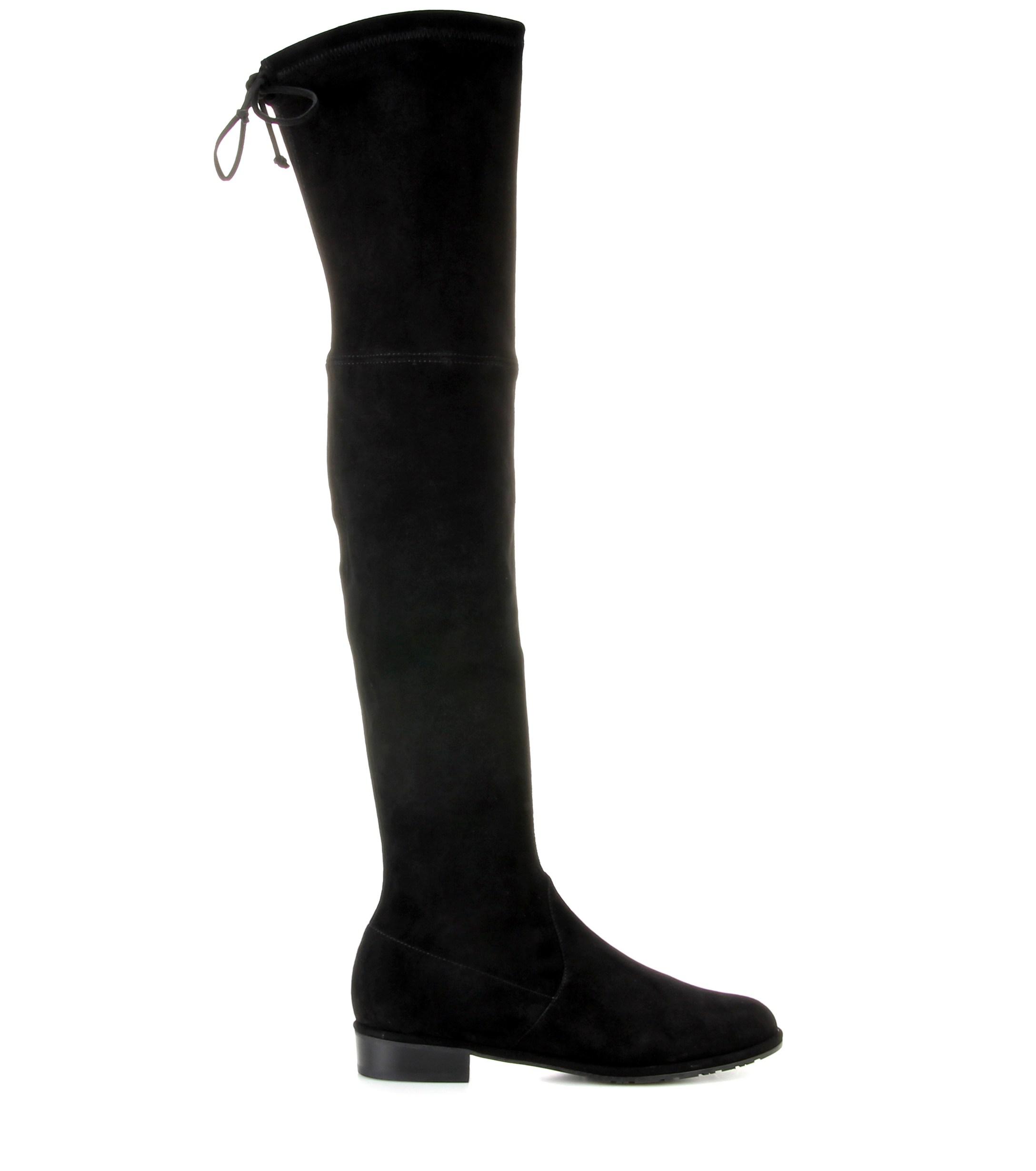 stuart weitzman over the knee black suede boots