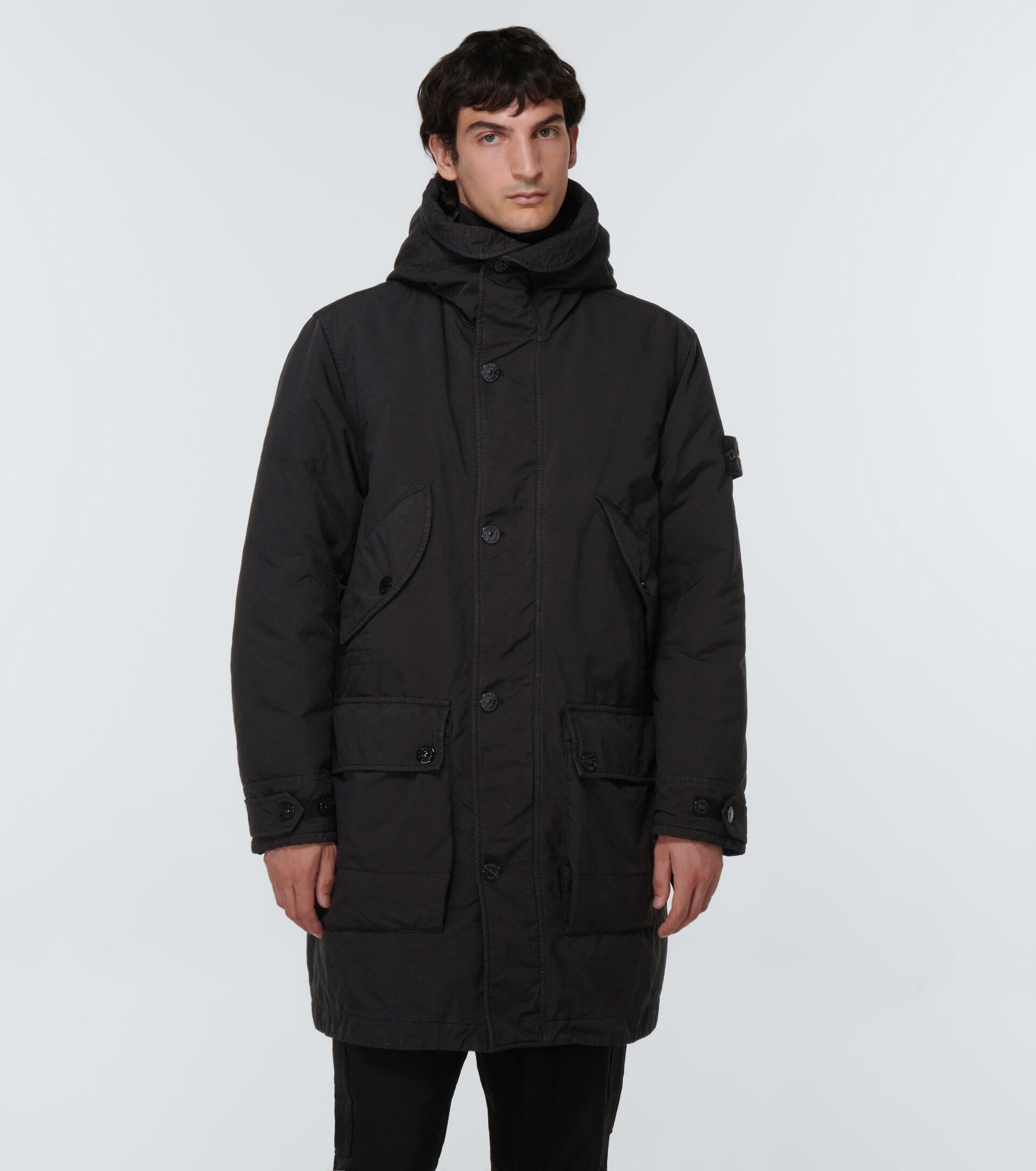 Stone Island David-tc Down Parka in Black for Men | Lyst