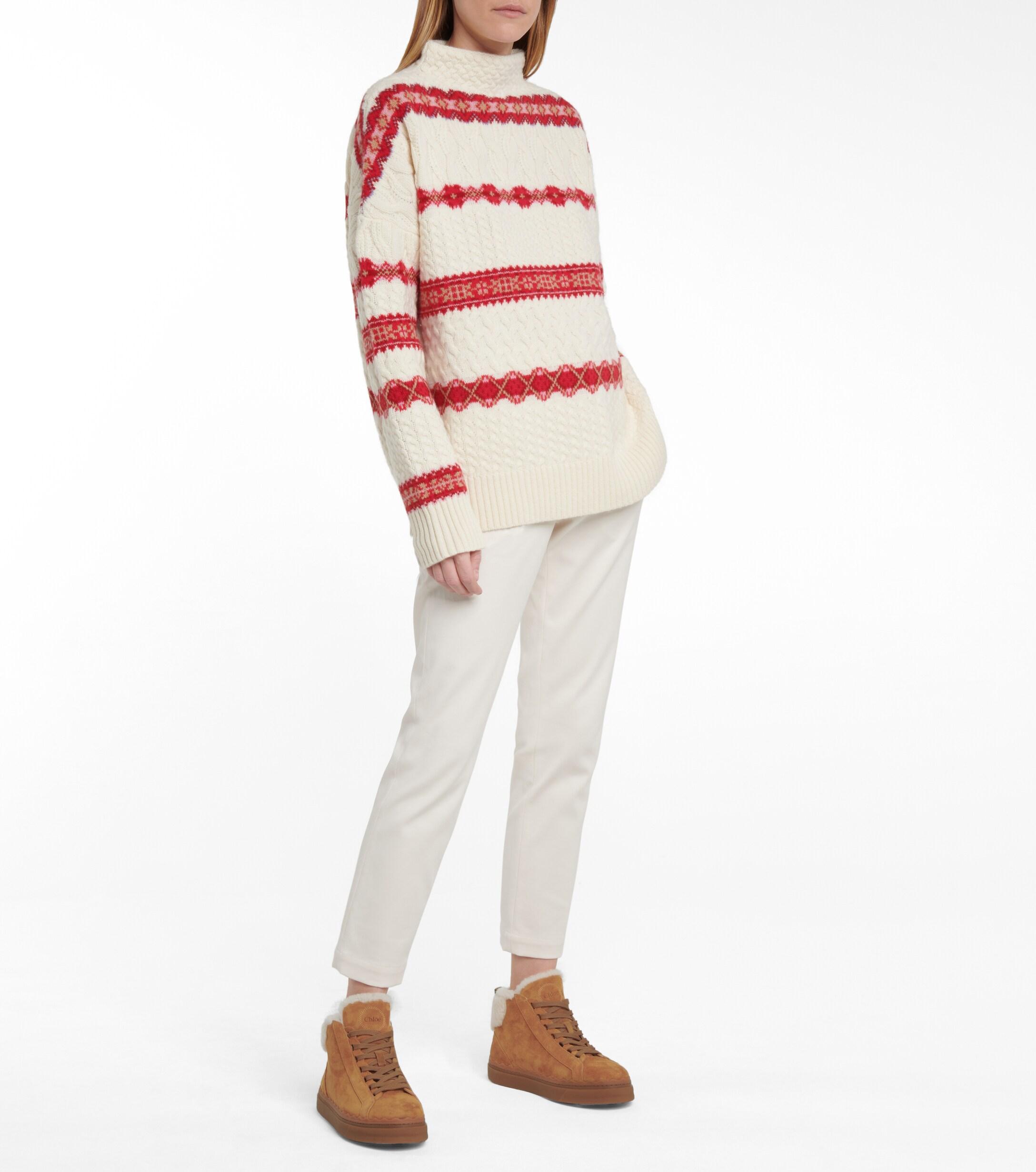 chloe shearling sneakers