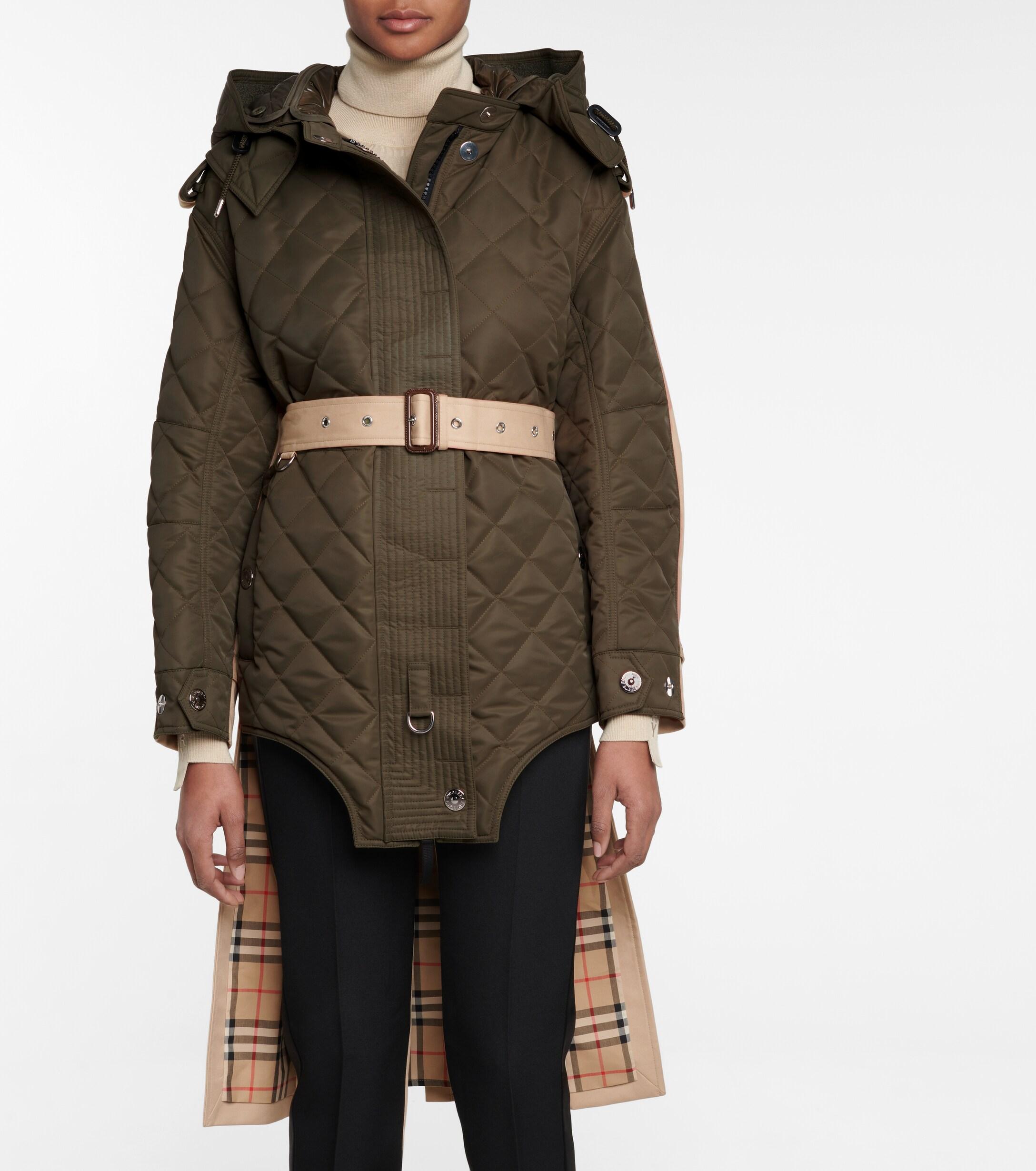 Burberry Exclusive To Mytheresa – Cottam Quilted Parka in Green - Lyst