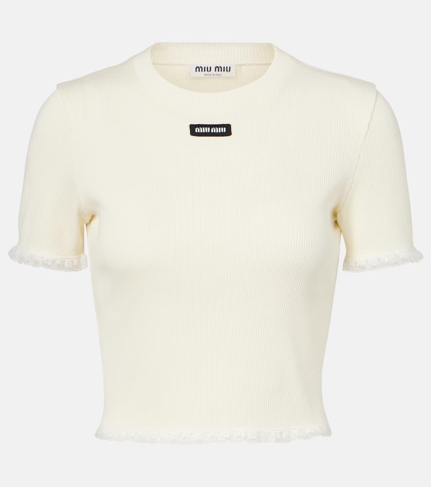 VIP【関税送料無料】希少 Miu Miu Set of cotton T-shirts Miu Miu Seamless T-shirt 関税込 Tシャツ (MiuMiu/Tシャツ