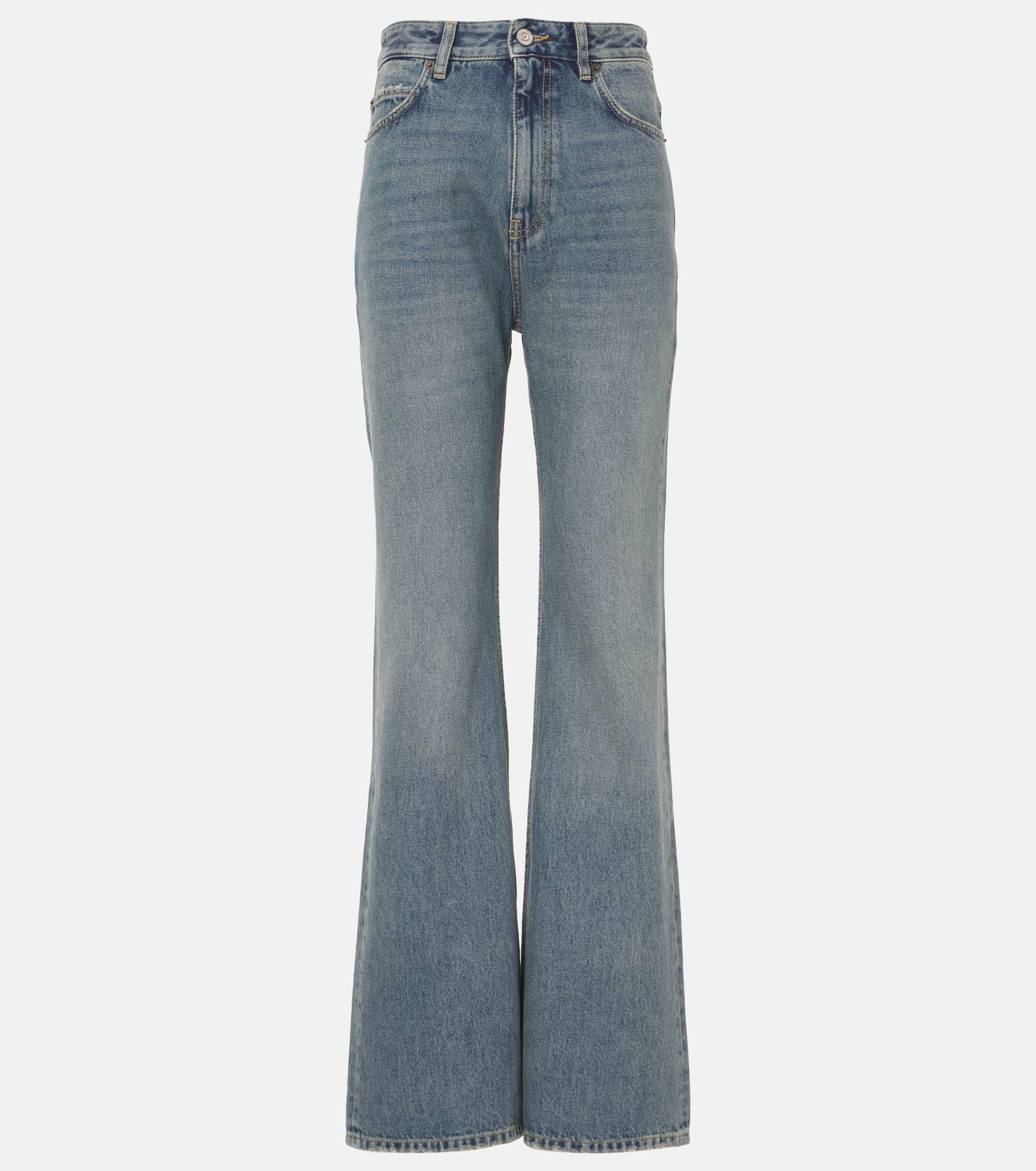 Balenciaga Mid Rise Flared Jeans in Blue Lyst UK