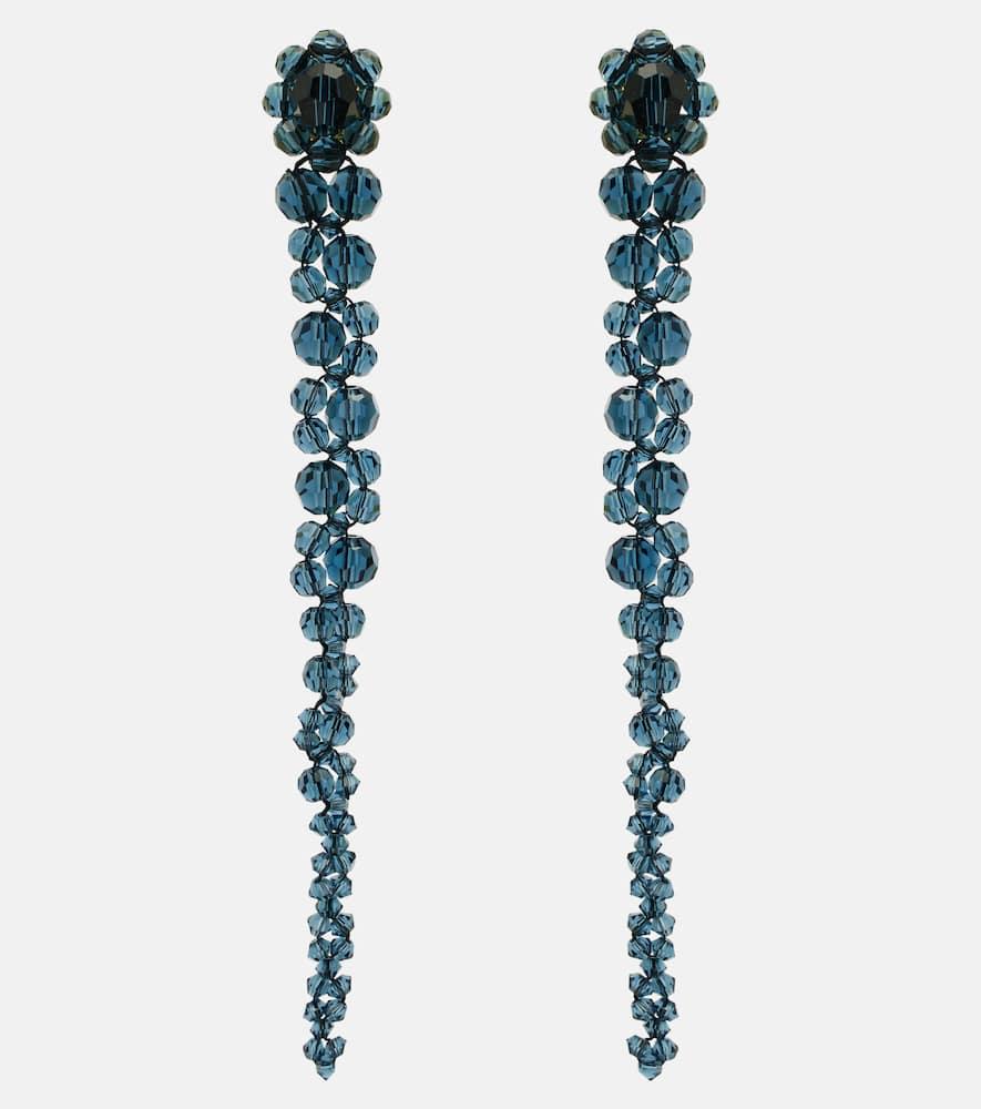 Simone Rocha Crystal-Embellished Drop Earrings in Blue | Lyst
