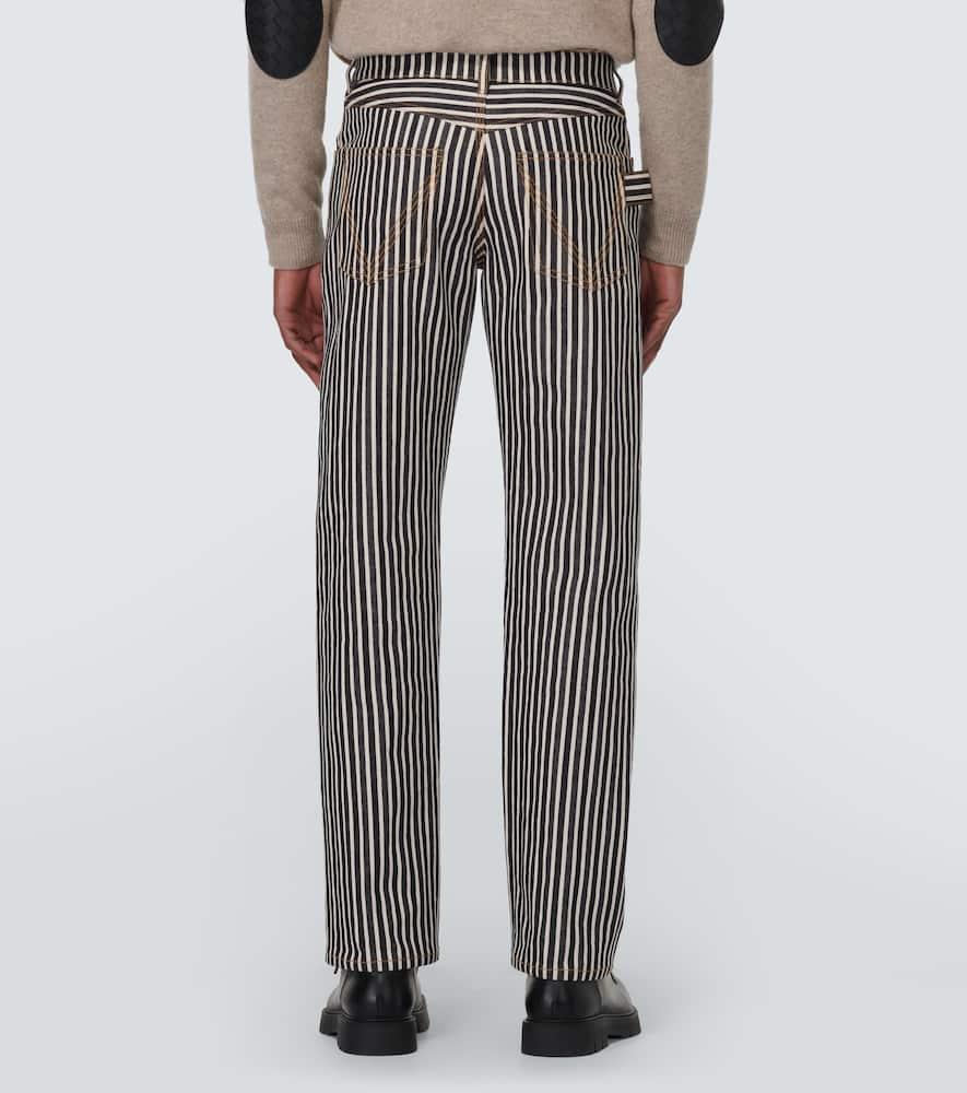 パンツ BOTTEGA VENETA Bottega Veneta Drill Pants BOTTEGA VENETA Belted pleated cotton-blend straight-leg
