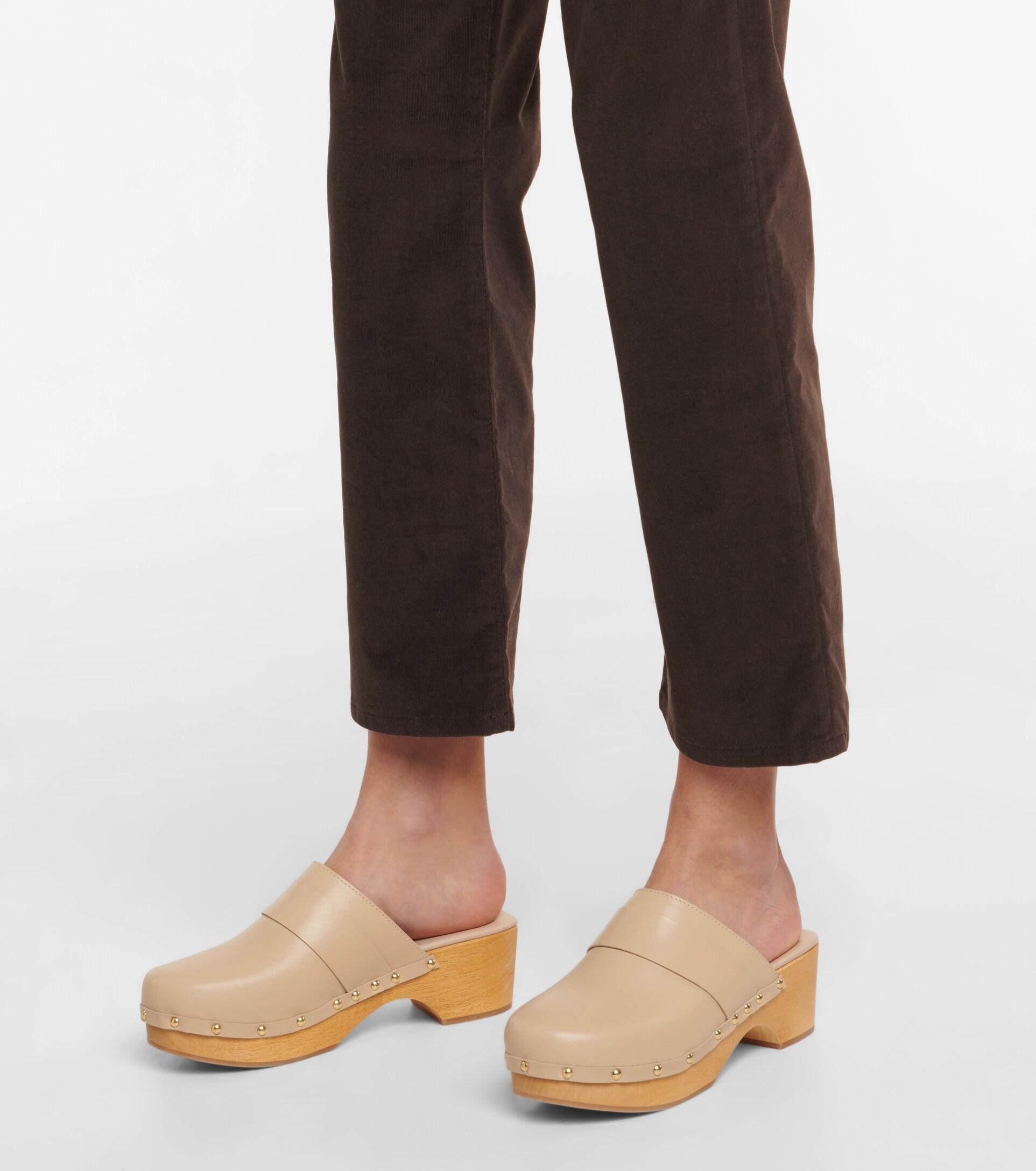 55mm Bibi Leather Clogs