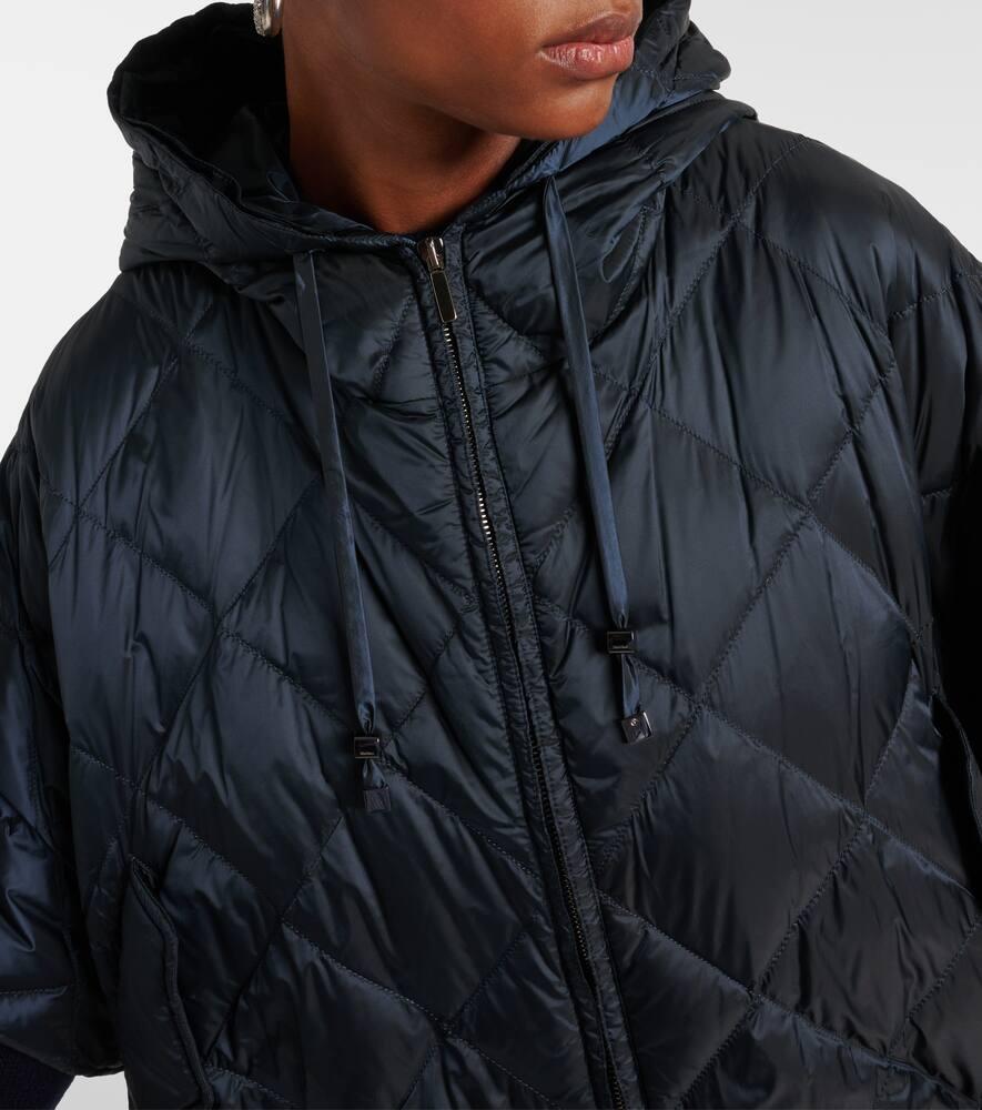 Max Mara The Cube Treman Quilted Down Cape in Blue | Lyst