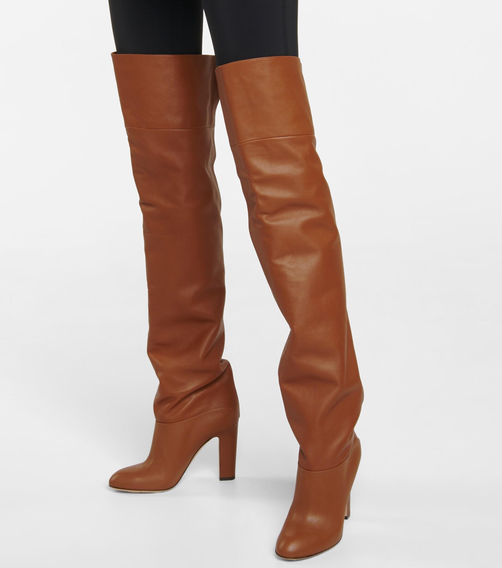 Paris Texas Kiki Over-the-knee Leather Boots in Brown | Lyst