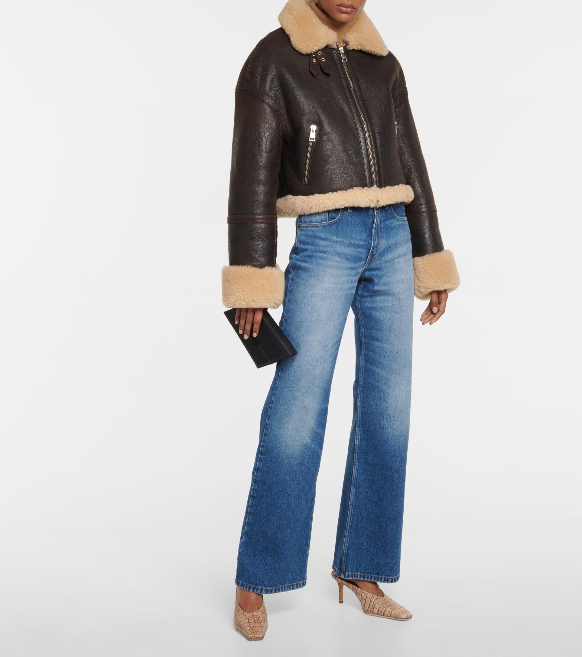 Ami shearling leather clearance jacket