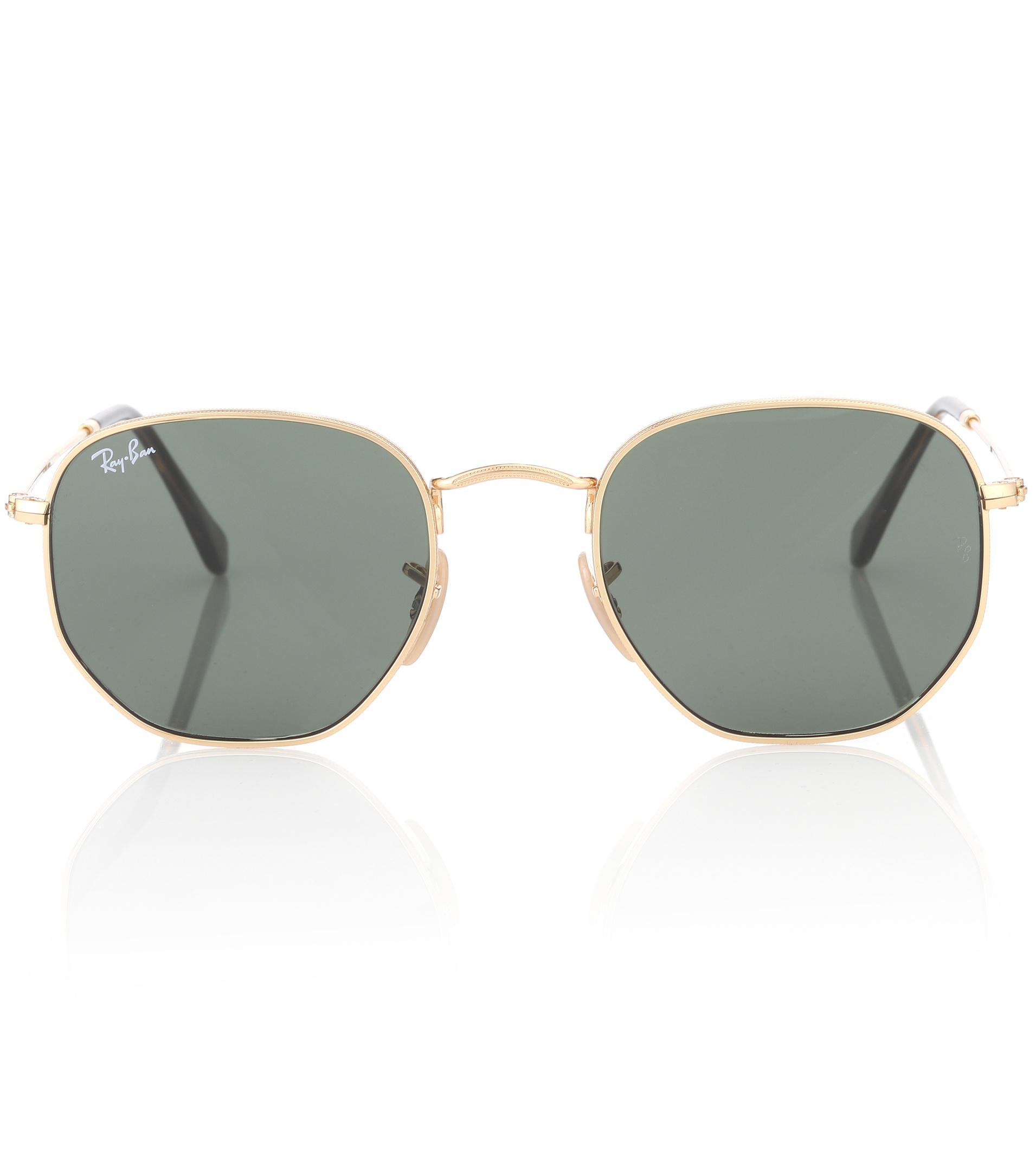 Ray-Ban Synthetic Rb3548n Hexagonal Flat Sunglasses in Green - Lyst