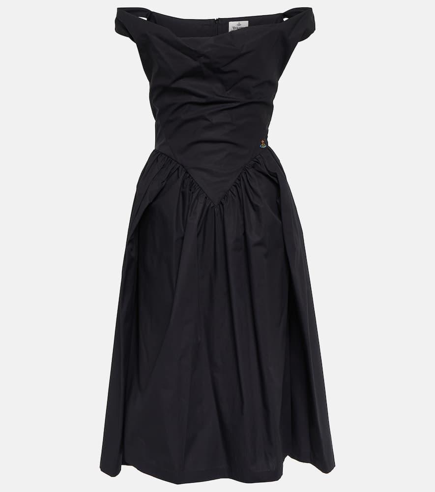 VIVID HERITAGE WOVEN MIDI DRESS